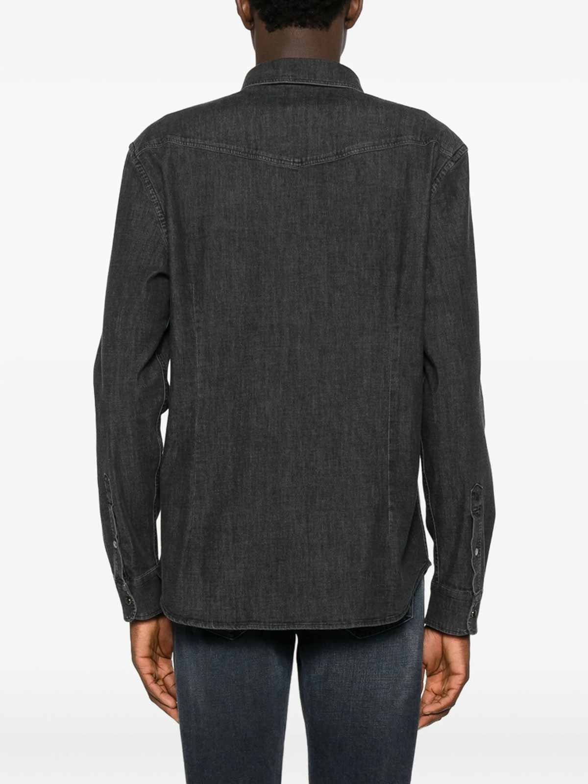 Dondup Fabric Shirts In Black