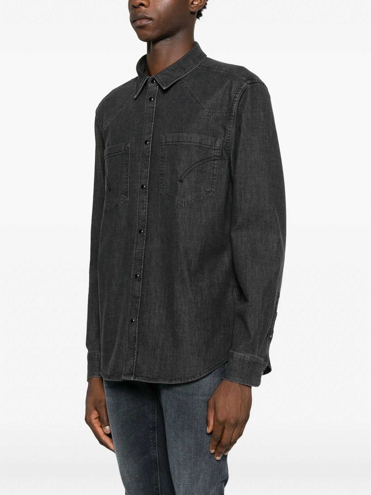 Dondup Fabric Shirts In Black