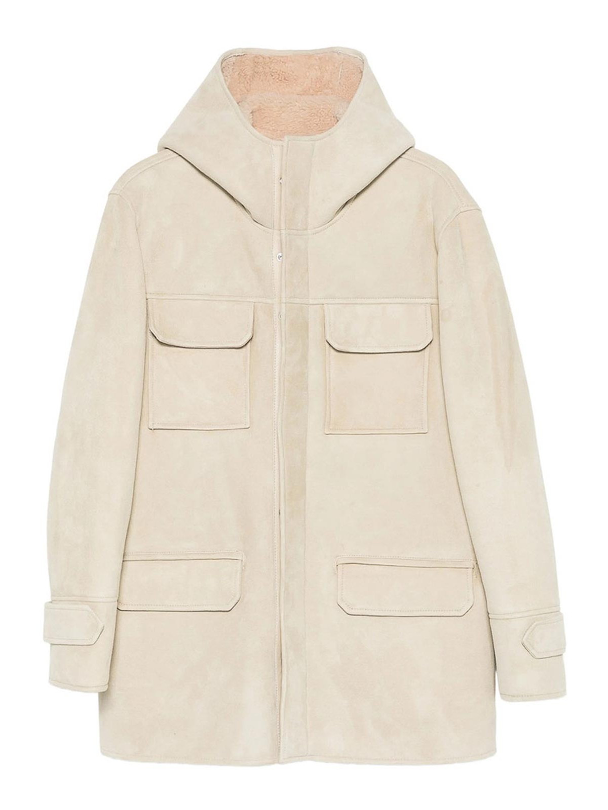 Dondup Hooded Jacket In Neutral