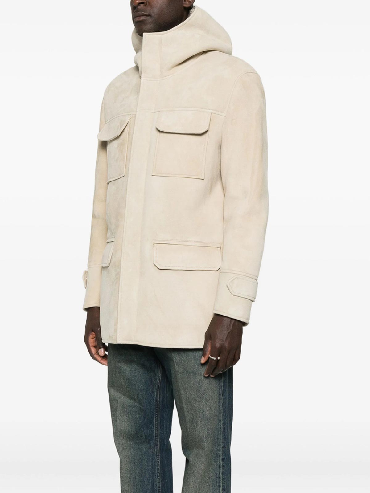 Dondup Hooded Jacket In Neutral