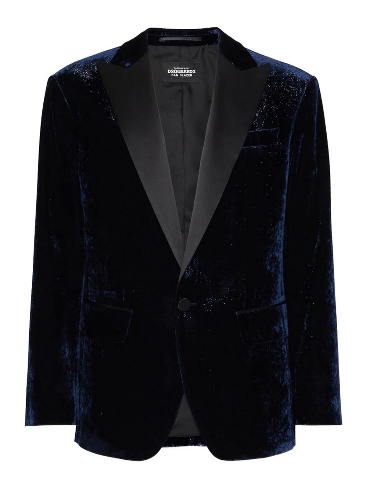 Dsquared2 Giacca In Velluto Blu Notte Uomo In Blue