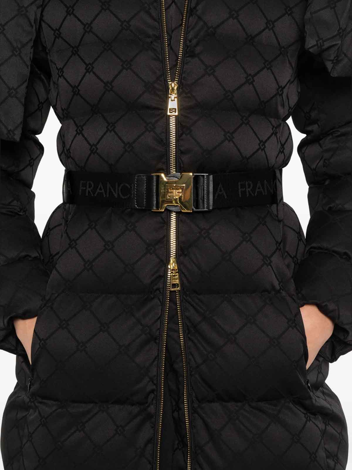 Elisabetta Franchi Tailored Black Jacket With Structured Silhouette In Black