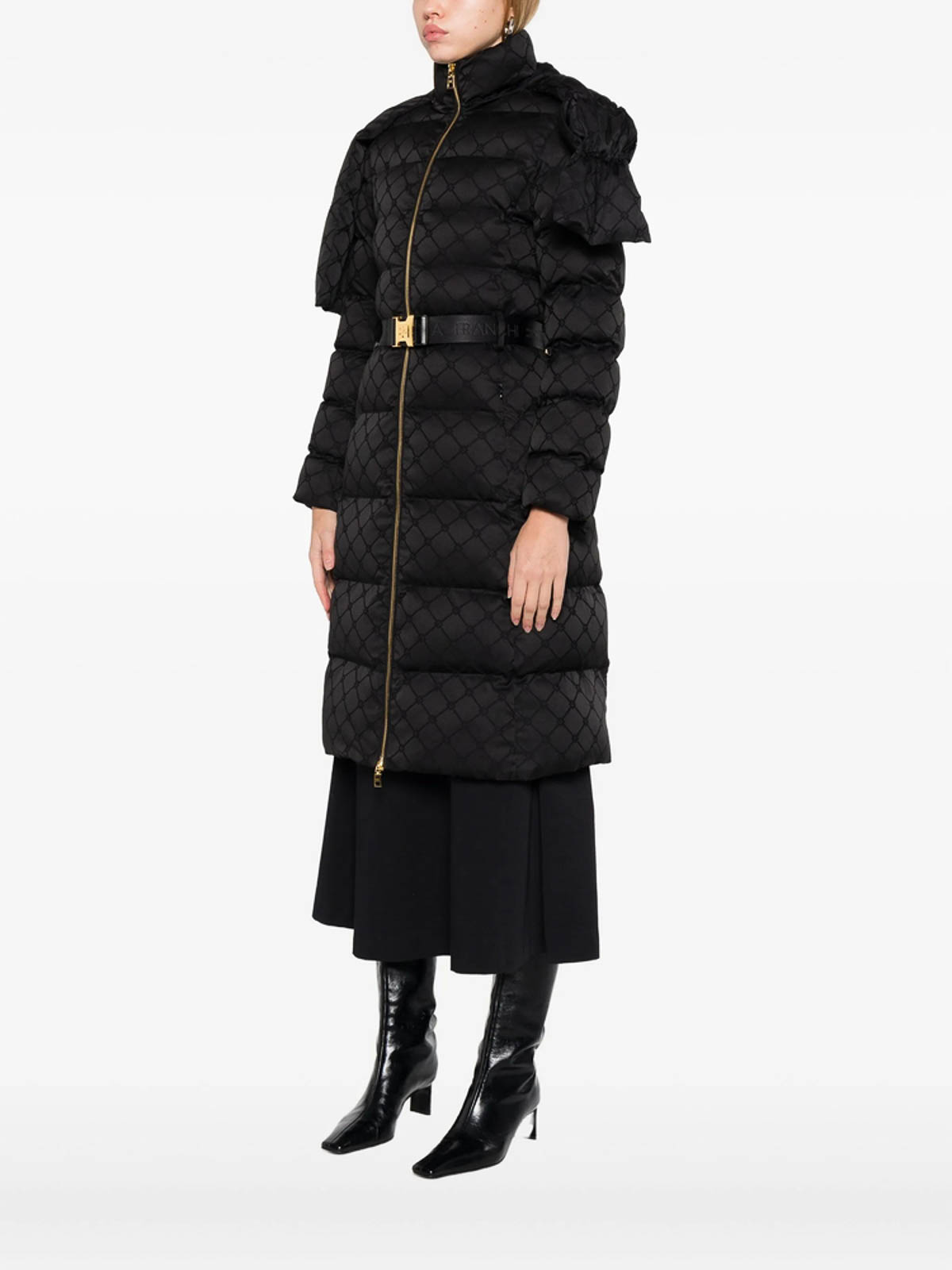 Elisabetta Franchi Tailored Black Jacket With Structured Silhouette In Black