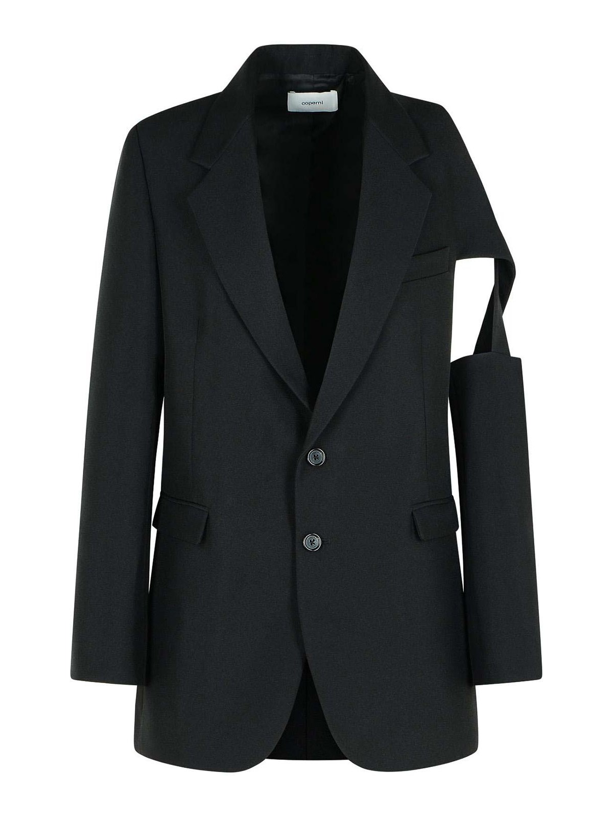Coperni Black Polyester Blazer In Blue