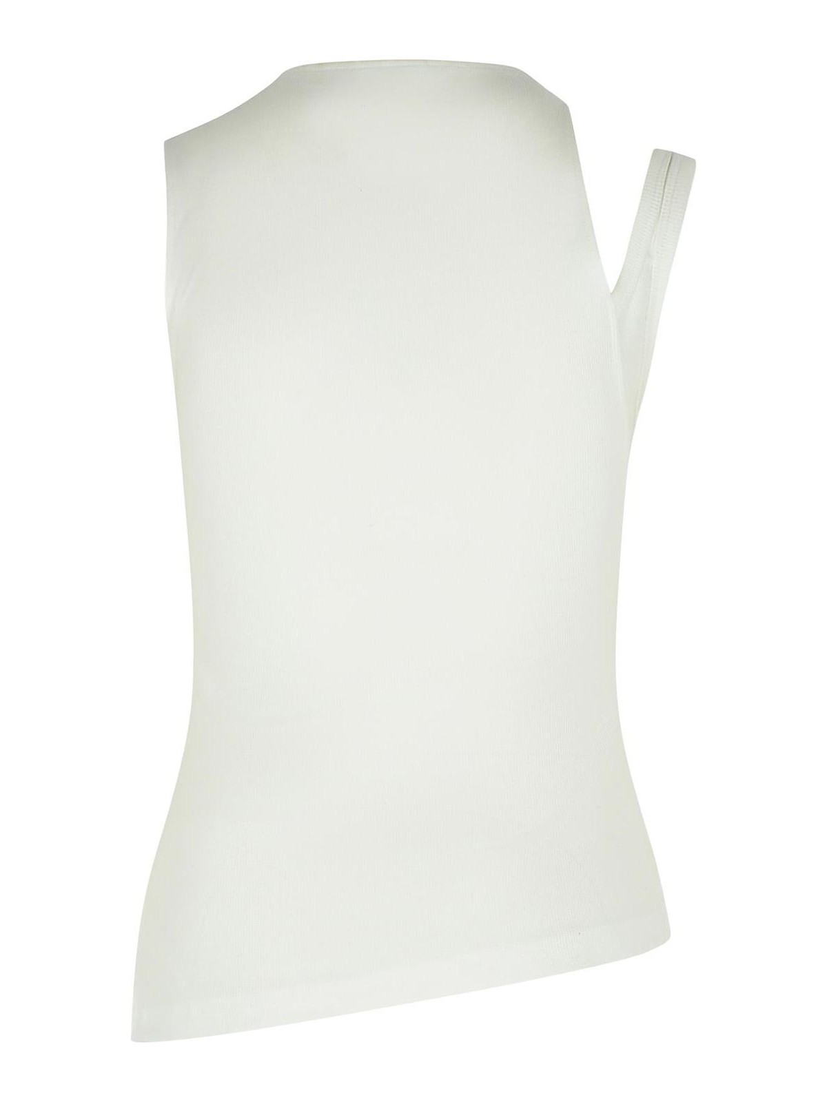 Courrèges White Cotton Tank Top In White