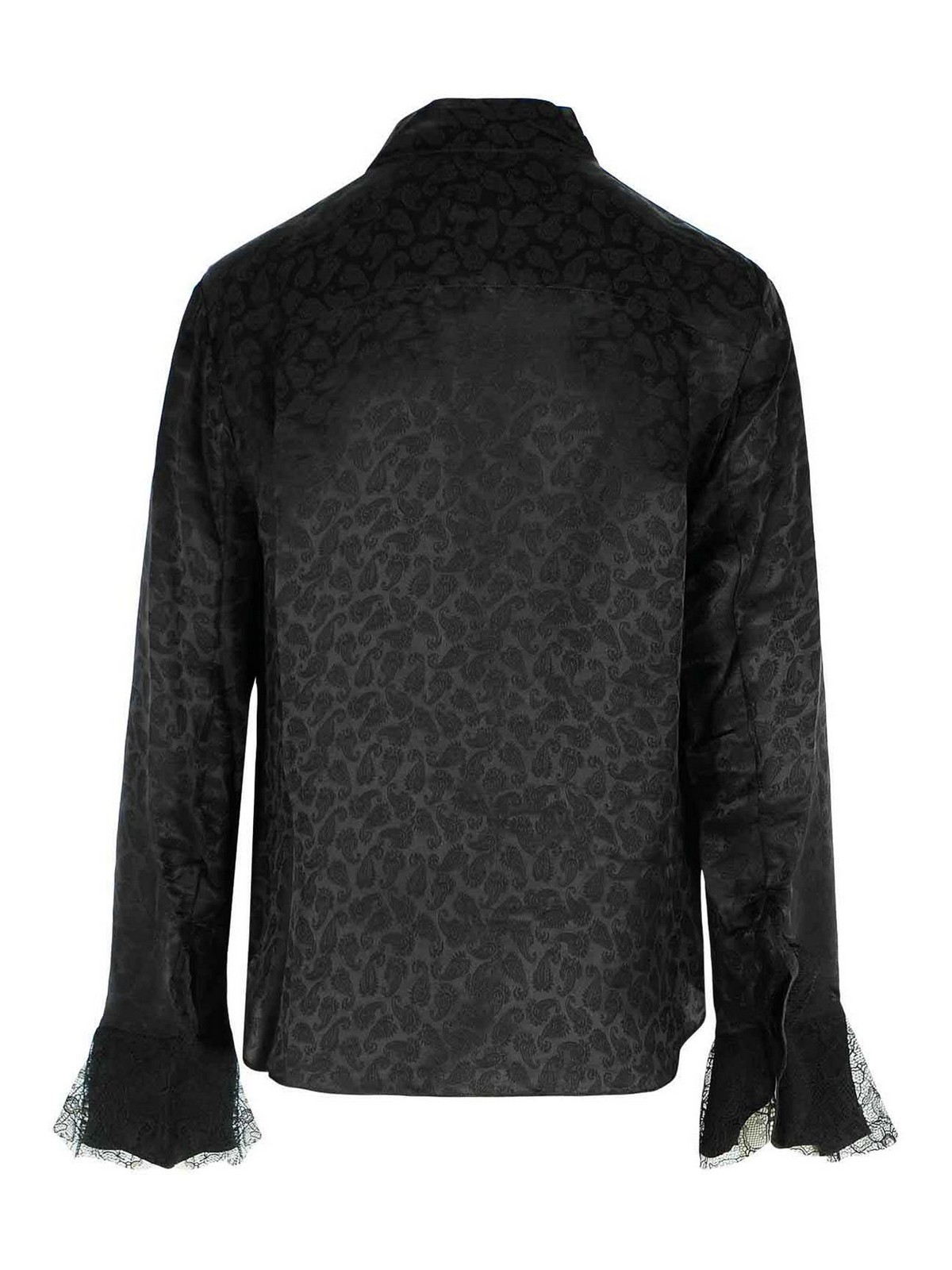 Isabel Marant Raphaella Blouse In Silk And Black Viscose In Black