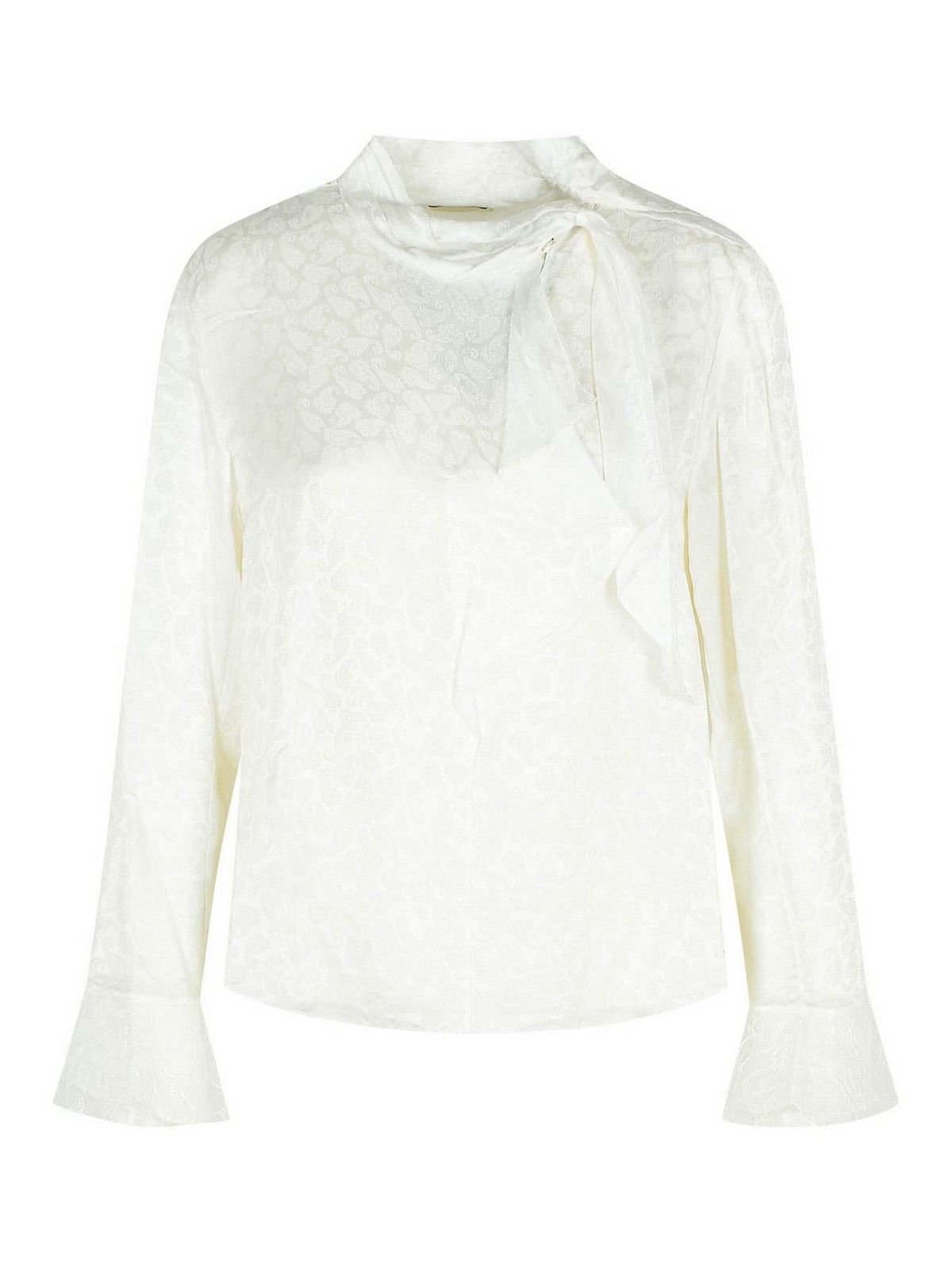 Isabel Marant Raphaella Blouse In Silk And White Viscose