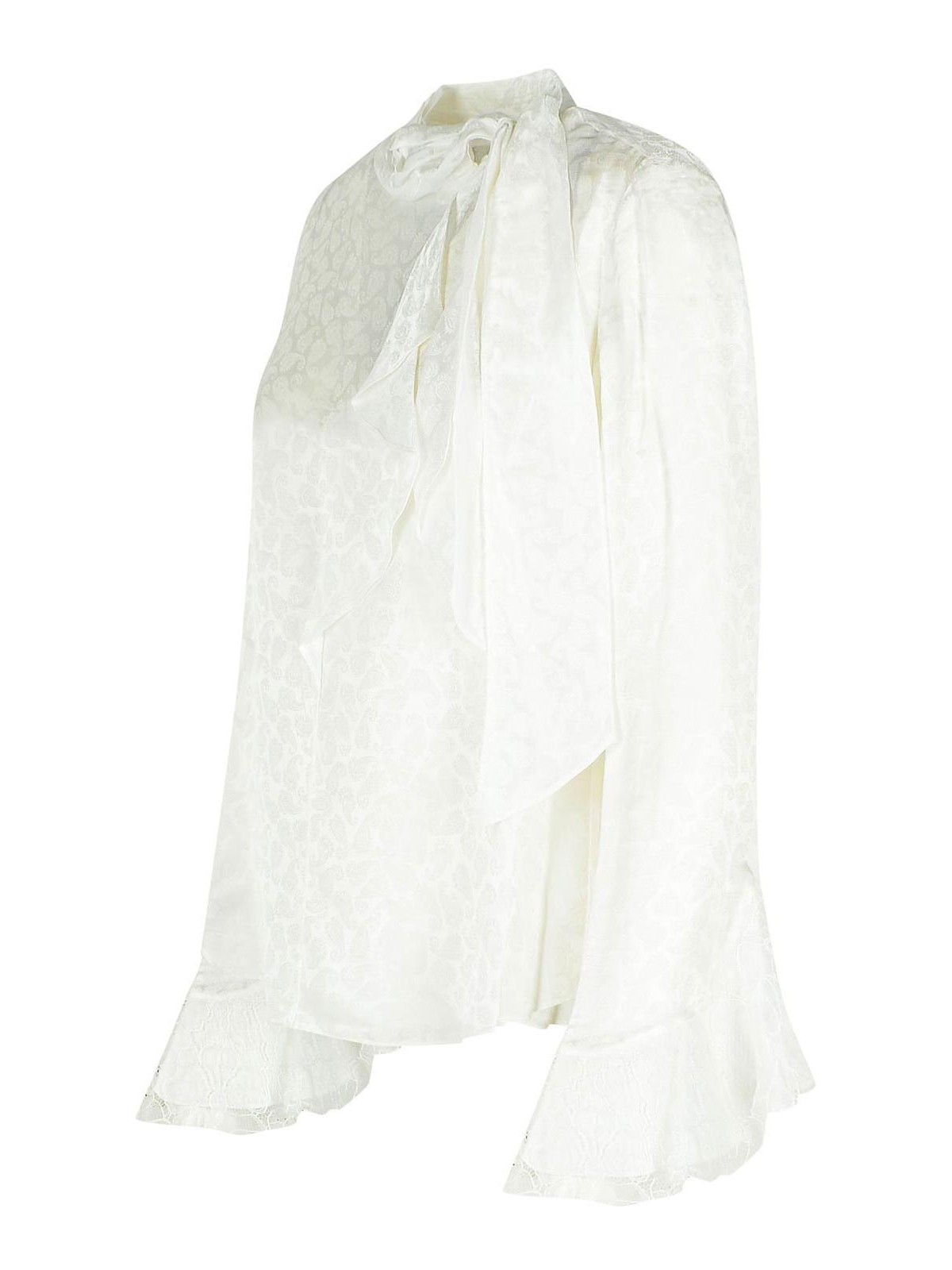Isabel Marant Raphaella Blouse In Silk And White Viscose In White