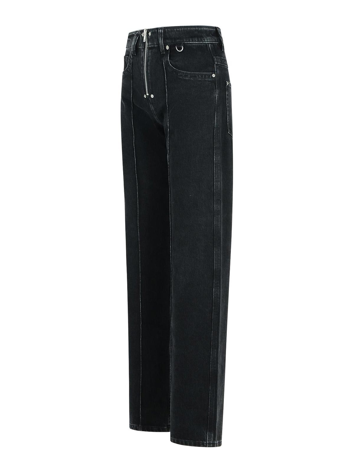Isabel Marant Denim Trousers With Side And Back Pockets In Black