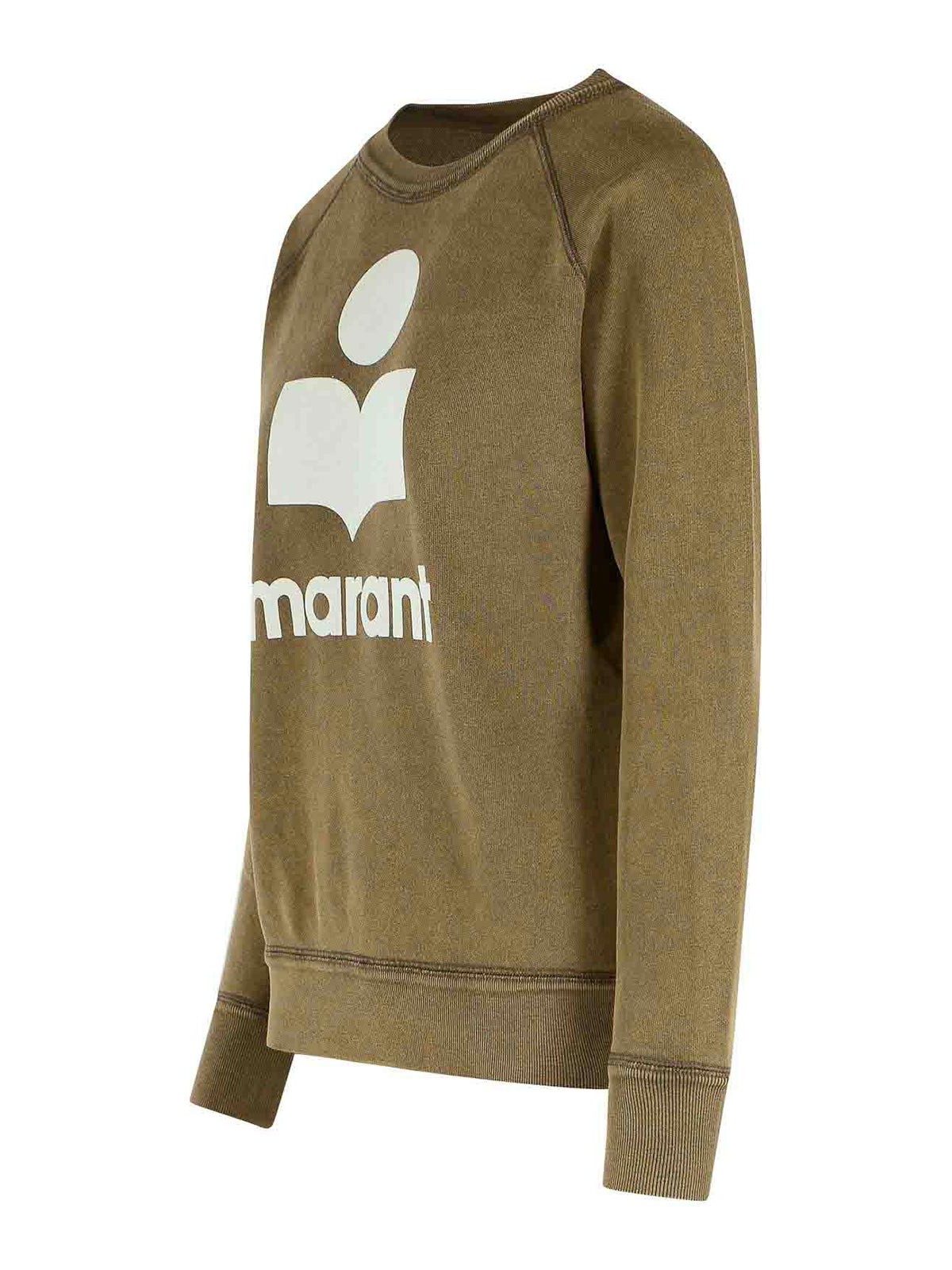 Isabel Marant Brown Cotton Blend Sweatshirt In Green