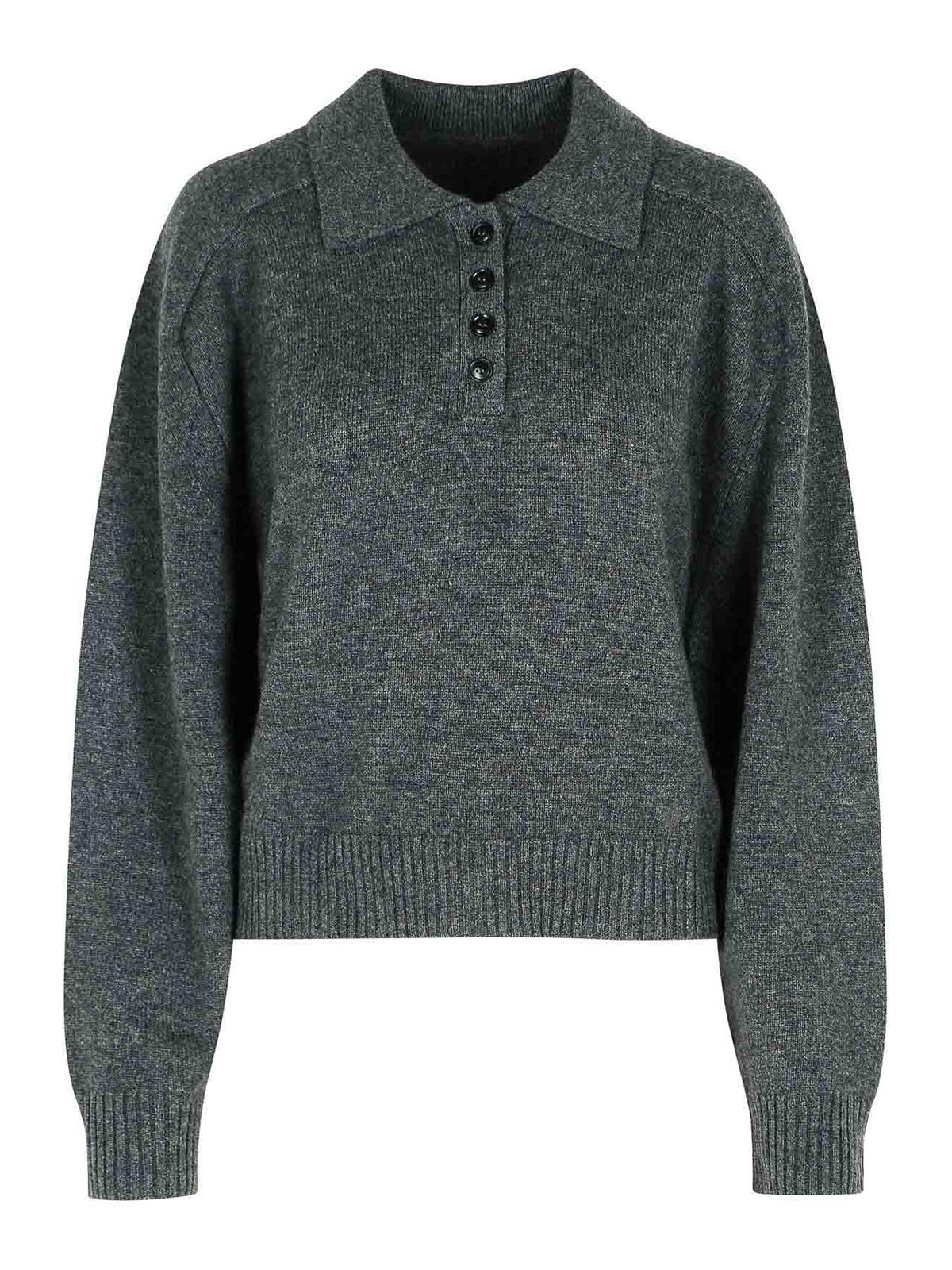 Loulou Studio Homere Grey Cashmere Sweater In Gray