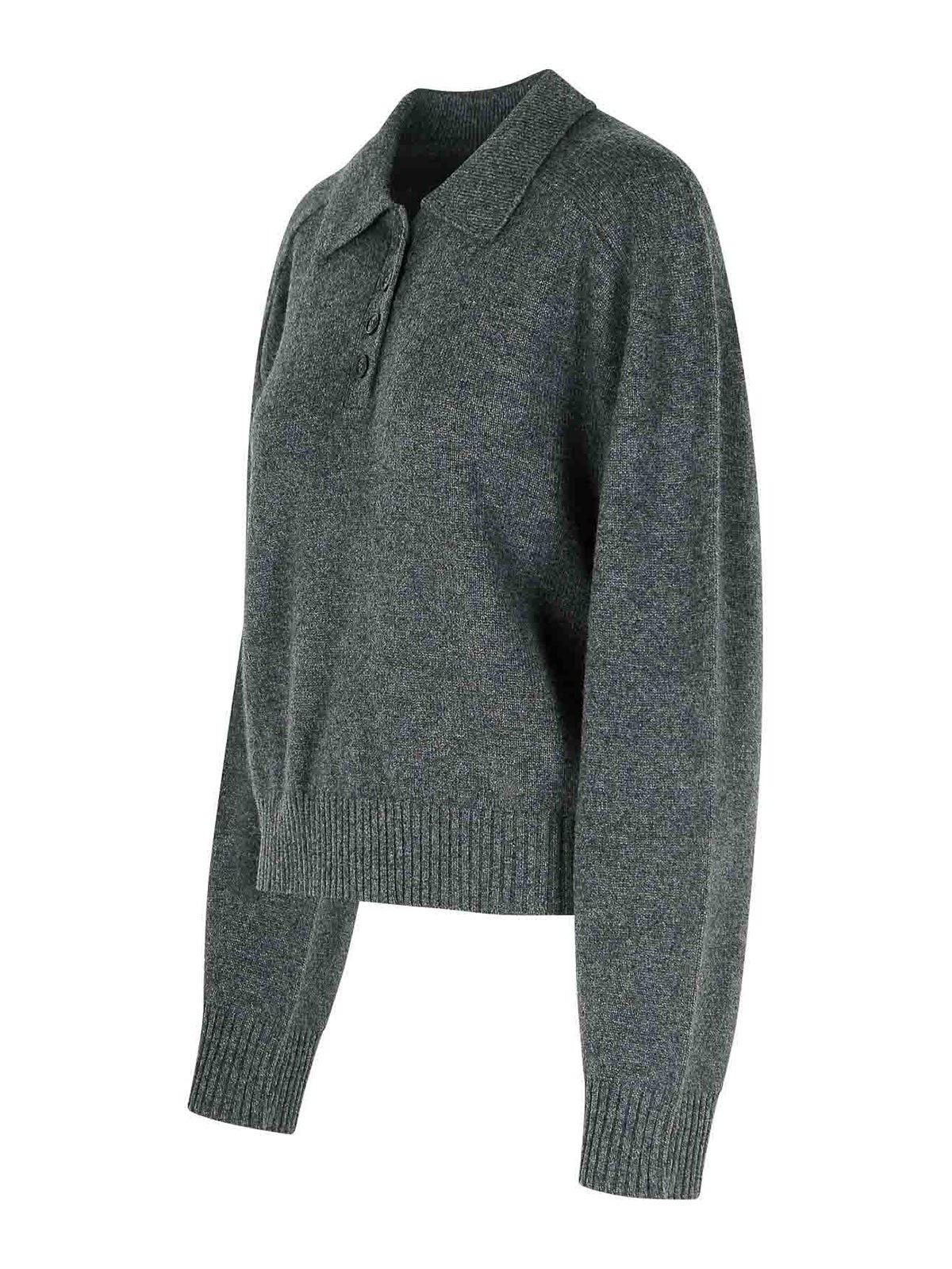 Loulou Studio Homere Grey Cashmere Sweater In Gray
