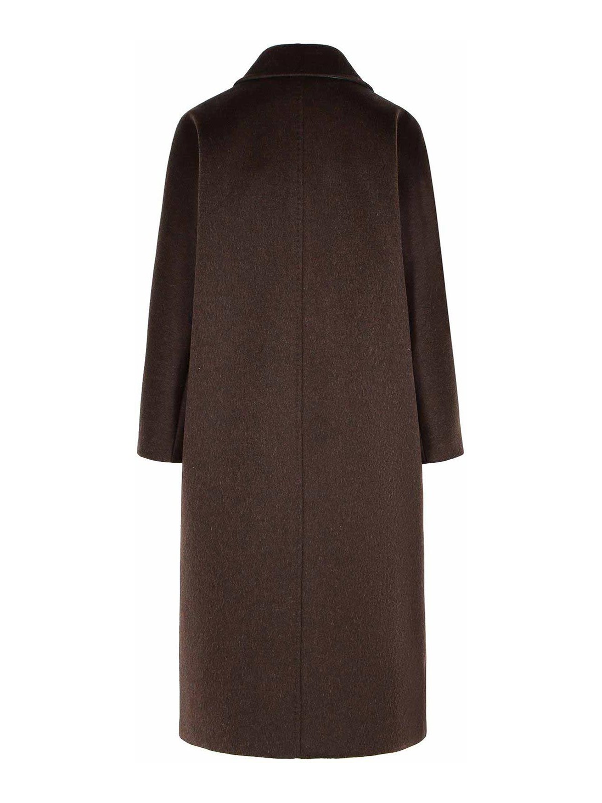 Max Mara Over Coat In Cachemire Alpaca And Wool In Brown