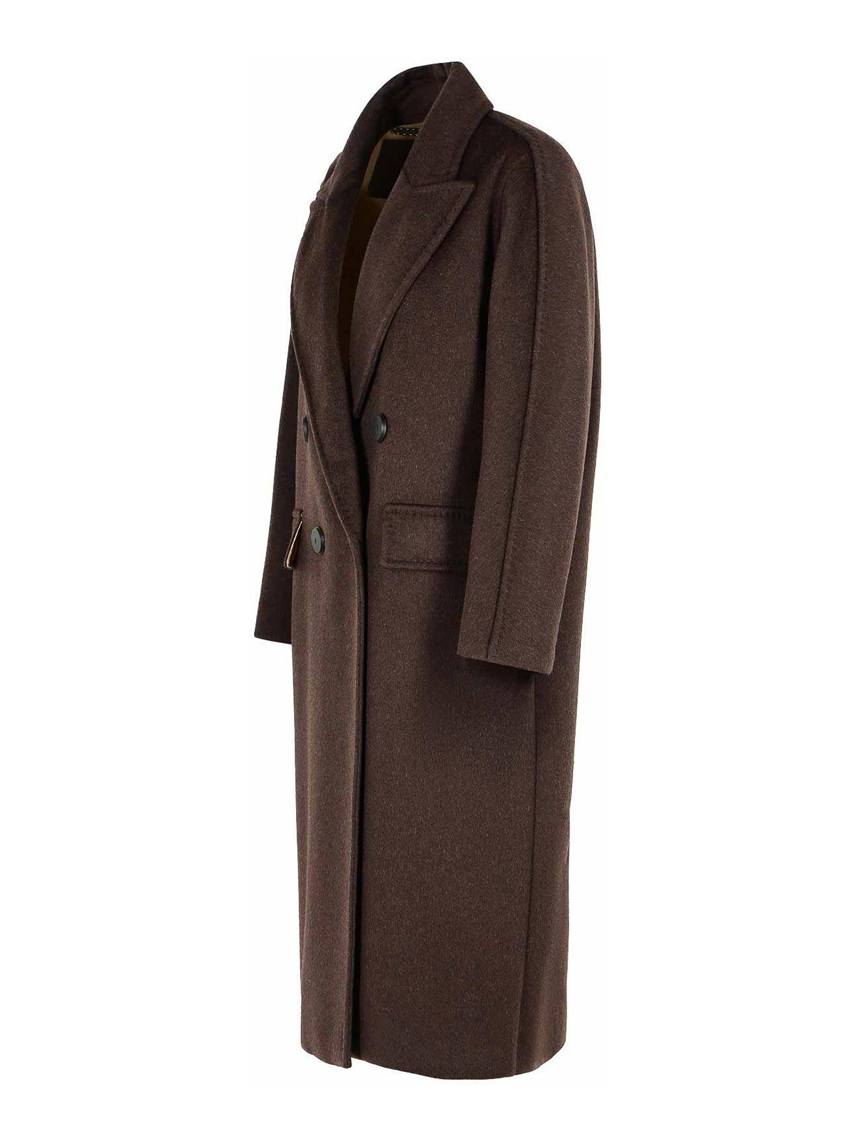 Max Mara Over Coat In Cachemire Alpaca And Wool In Brown