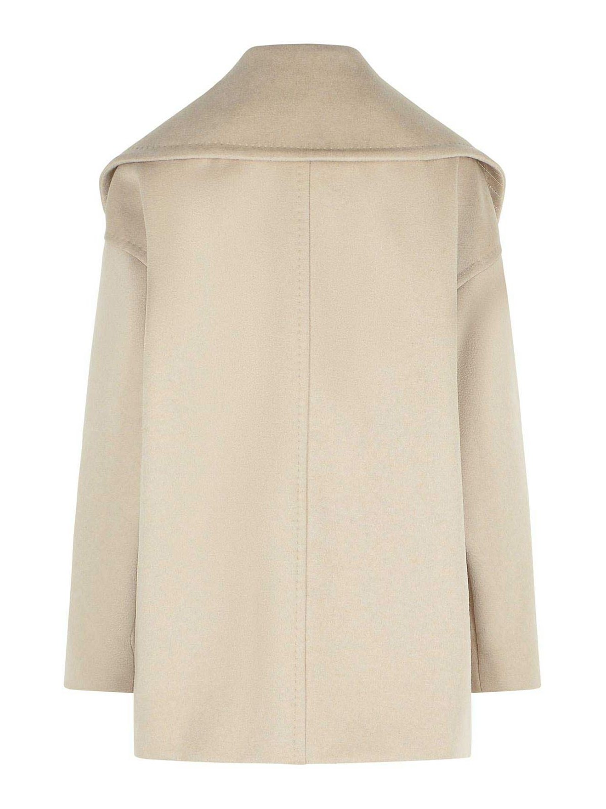 Max Mara Oversized Double-breasted Coat Large Lapels In Neutral