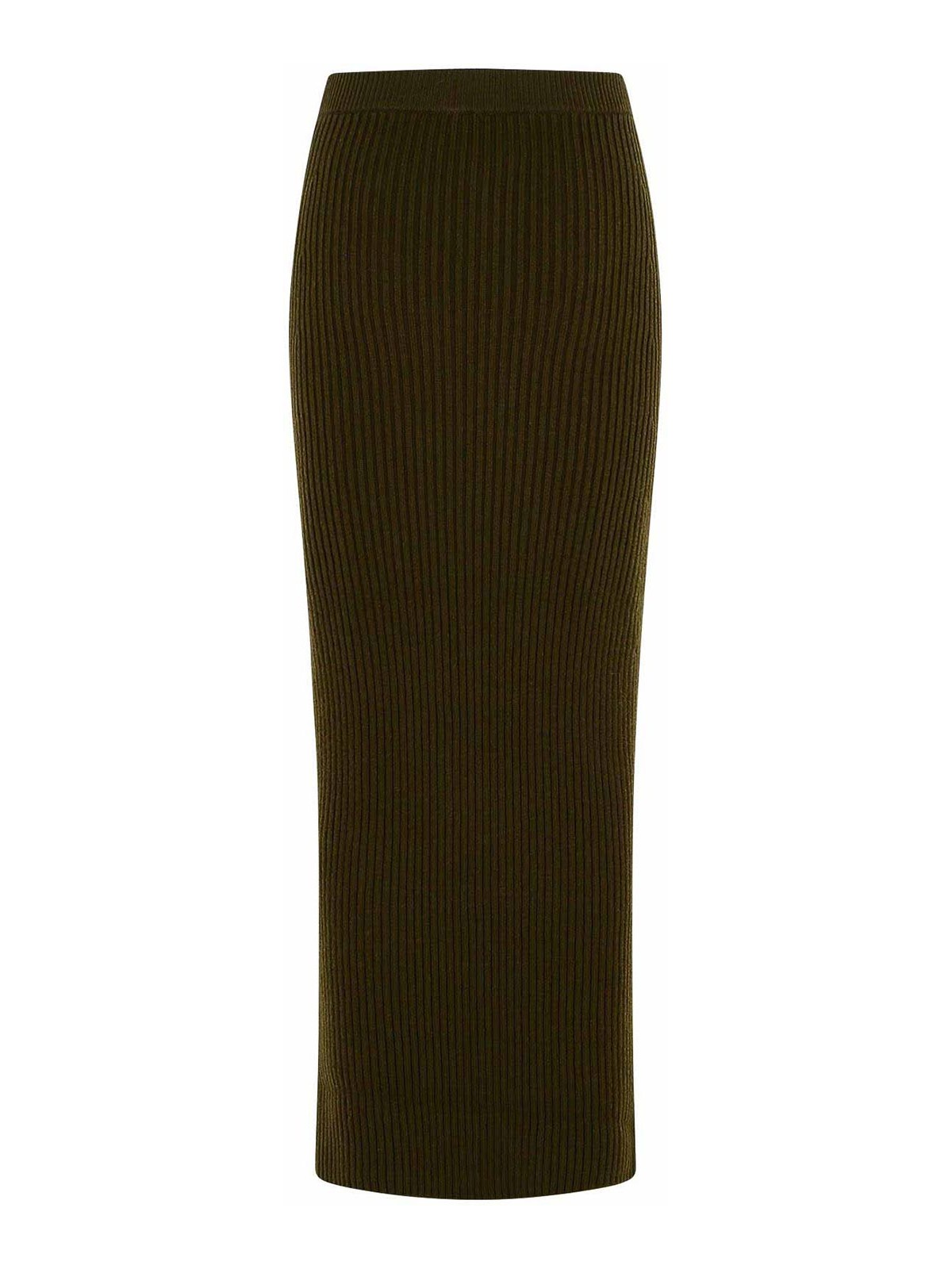Max Mara Boris 1234 Sheath Skirt In Wool And Cachemire In Green