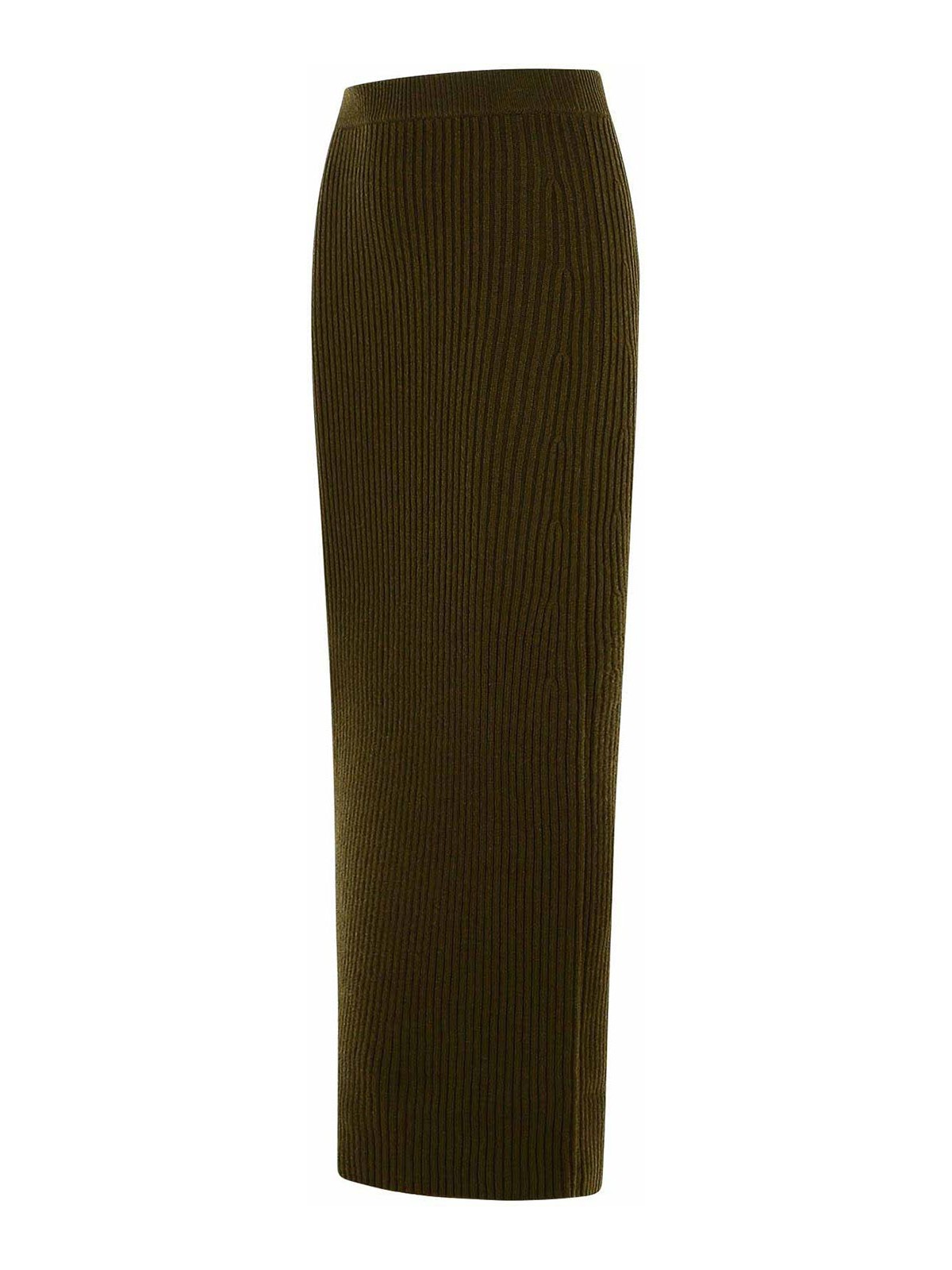 Max Mara Boris 1234 Sheath Skirt In Wool And Cachemire In Green