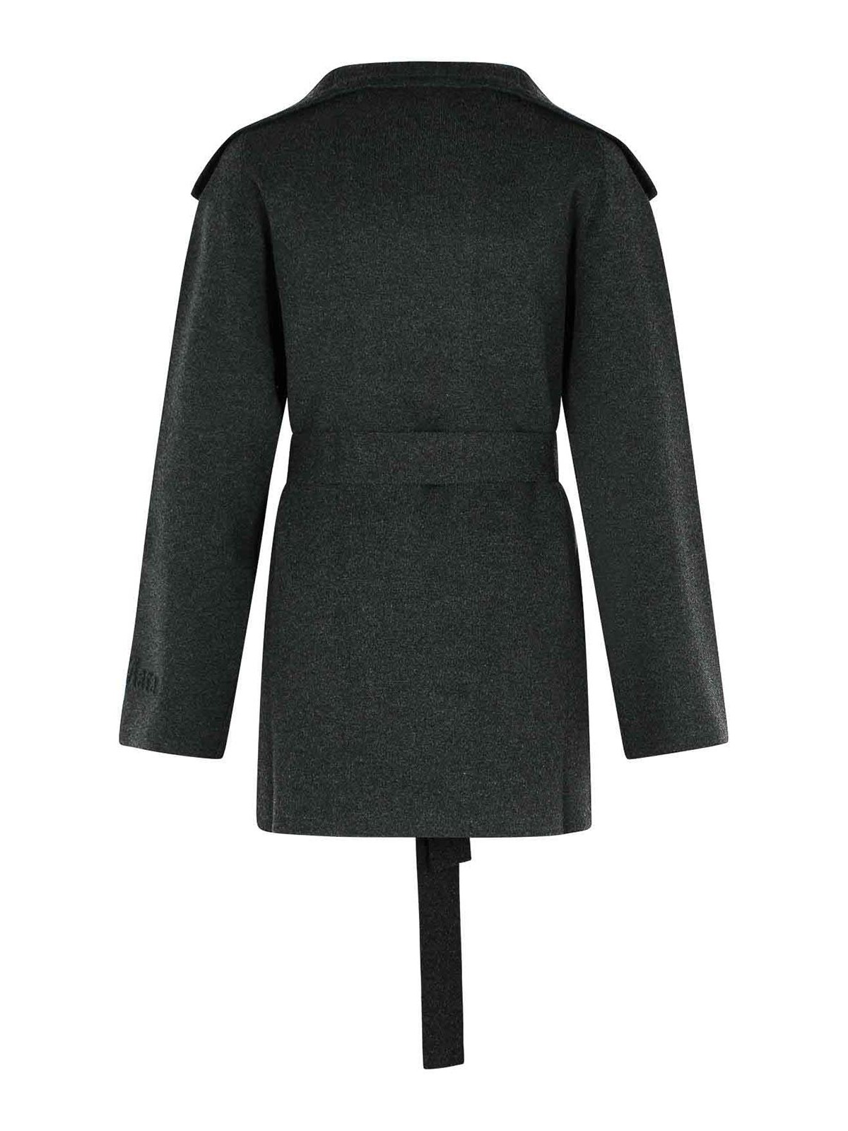 Max Mara Rea Viscose And Grey Wool Jacket In Black