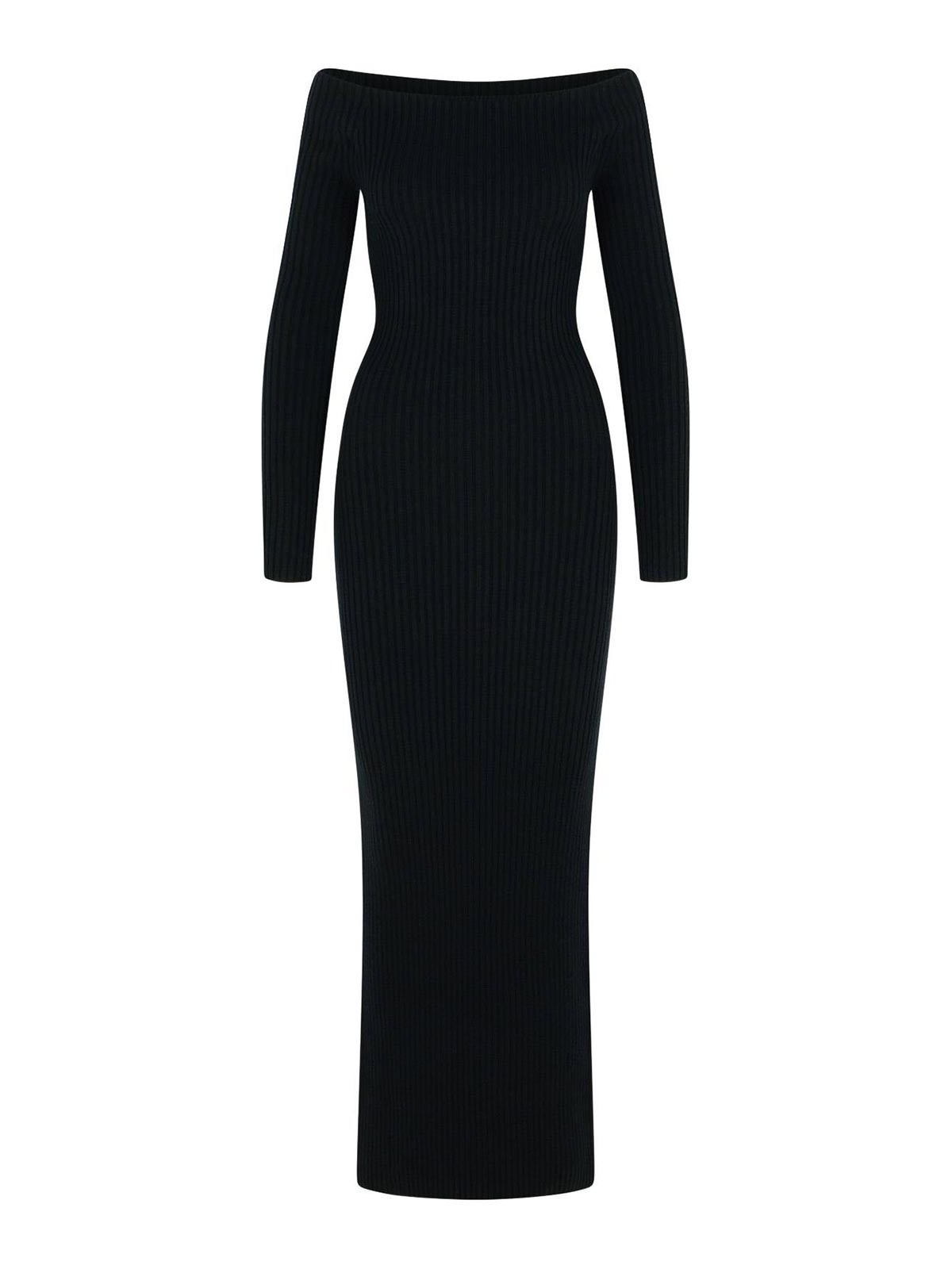 Max Mara Arnes 1234 Sheath Dress In Wool And Cachemire In Black