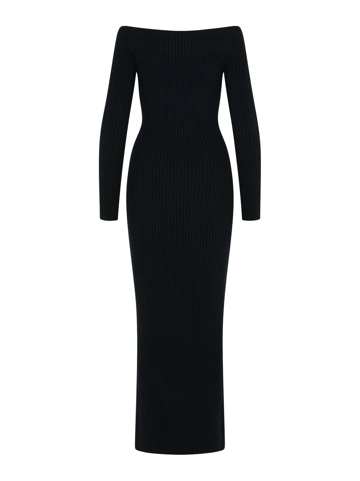 Max Mara Arnes 1234 Sheath Dress In Wool And Cachemire In Black
