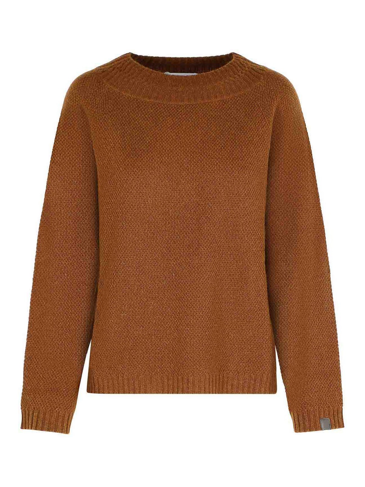 Max Mara Laser Sweater In Leather-colored Camel Yarn In Brown