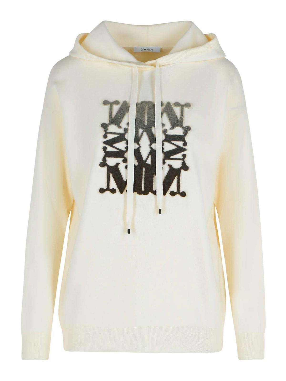 Max Mara Taddeo Cream Virgin Wool Sweater In White