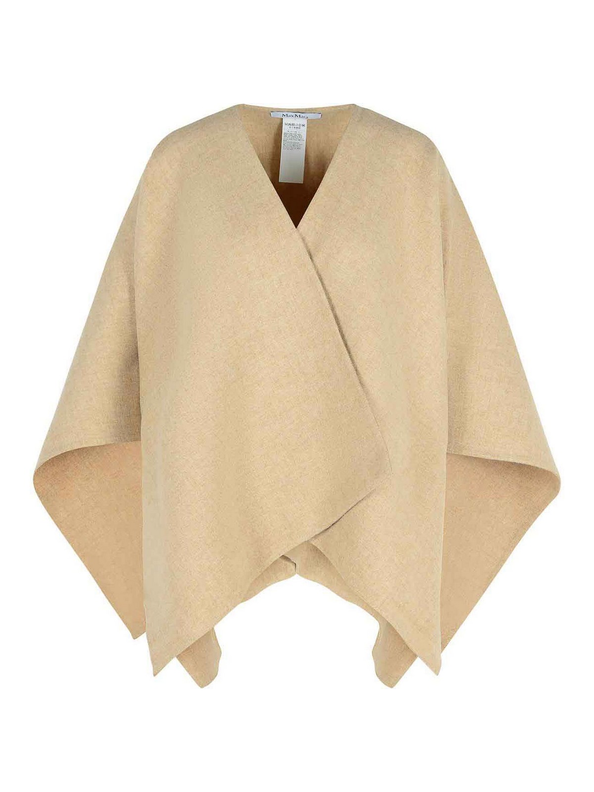 Max Mara Serra Alpaca Sand Blend Shawl In Sand