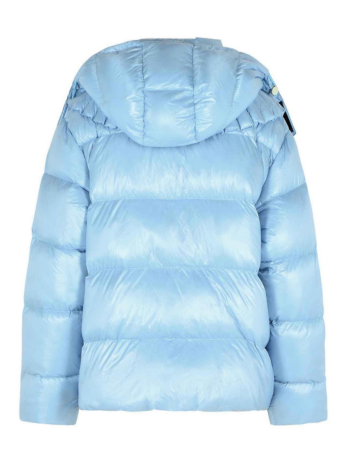Raxxy Removable Hooded Down Jacket In Polyamide Sugar Paper In Blue