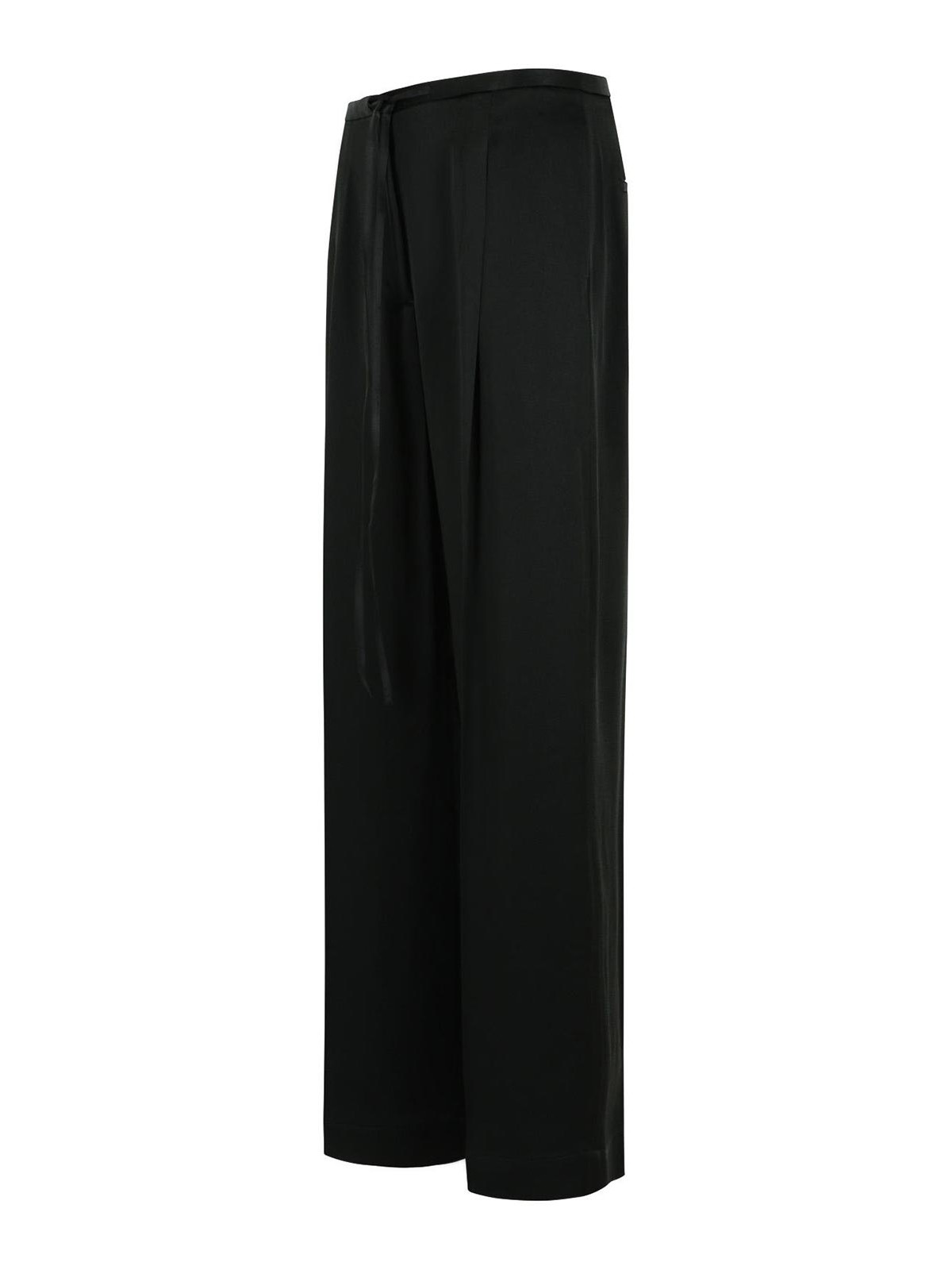 Rohe Black Acetate Blend Trousers In Multi