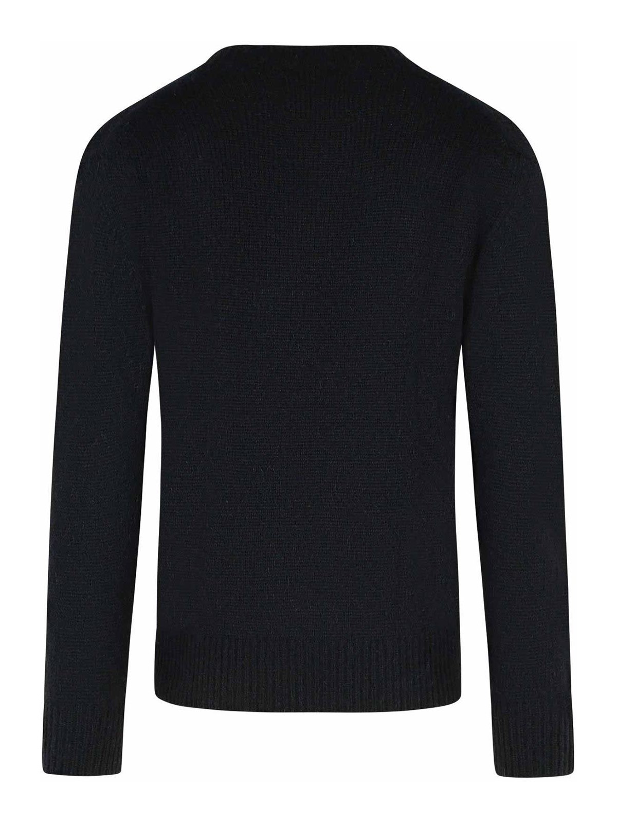 Seven Gauge Black Alpaca Blend Sweater In Black
