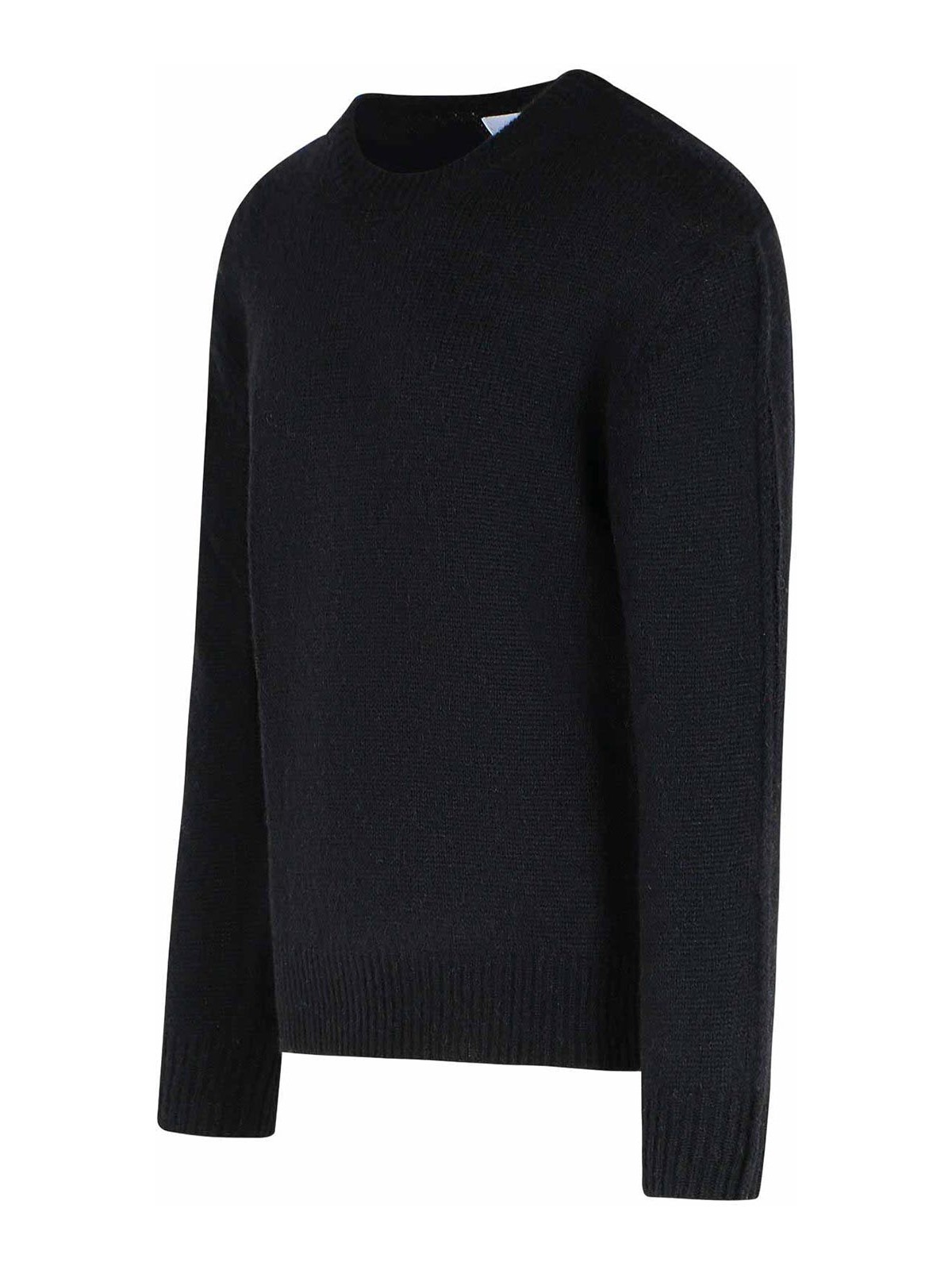 Seven Gauge Black Alpaca Blend Sweater In Black
