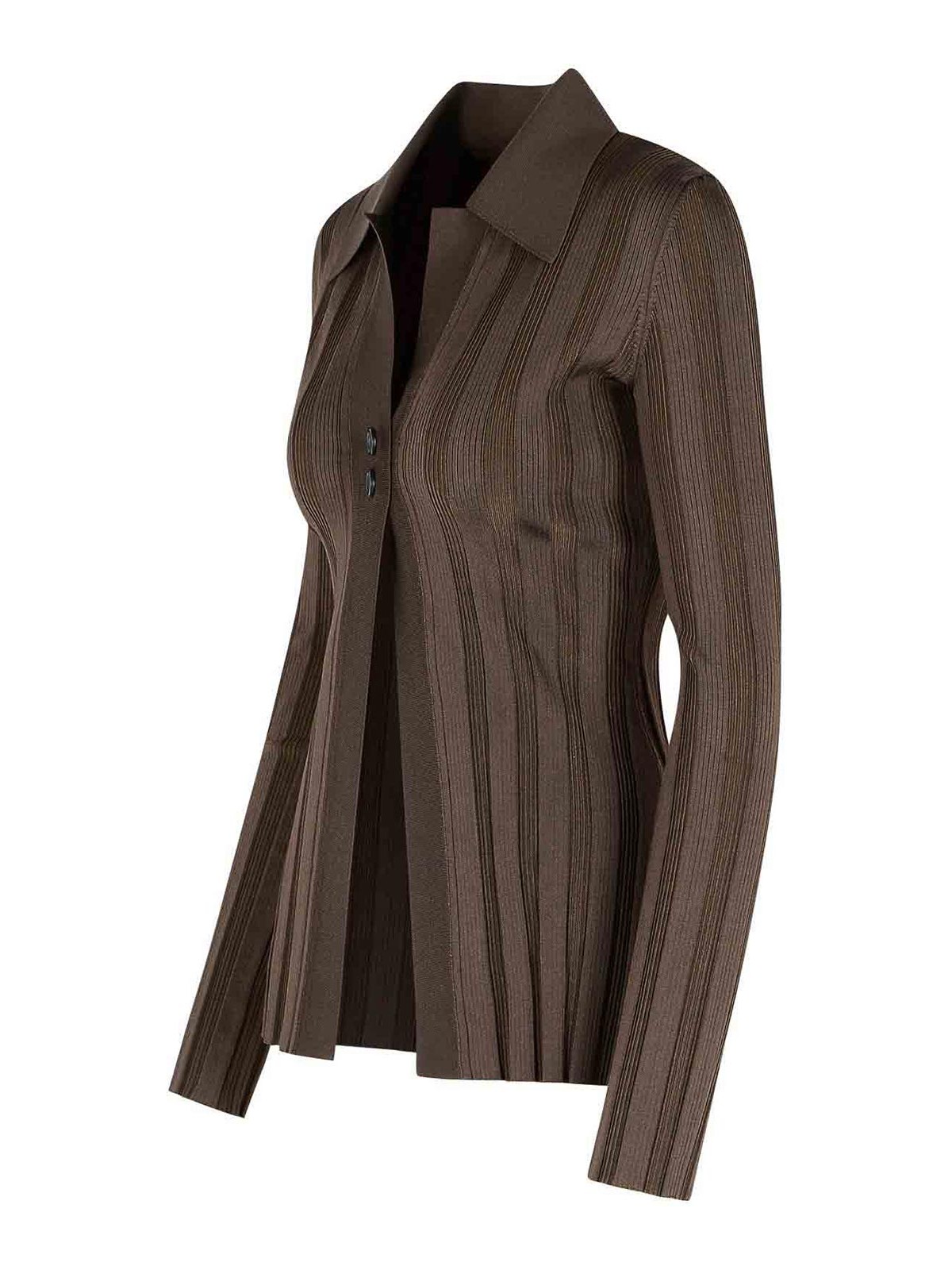 Sportmax Striped Viscose Cardigan Long Sleeves In Multi