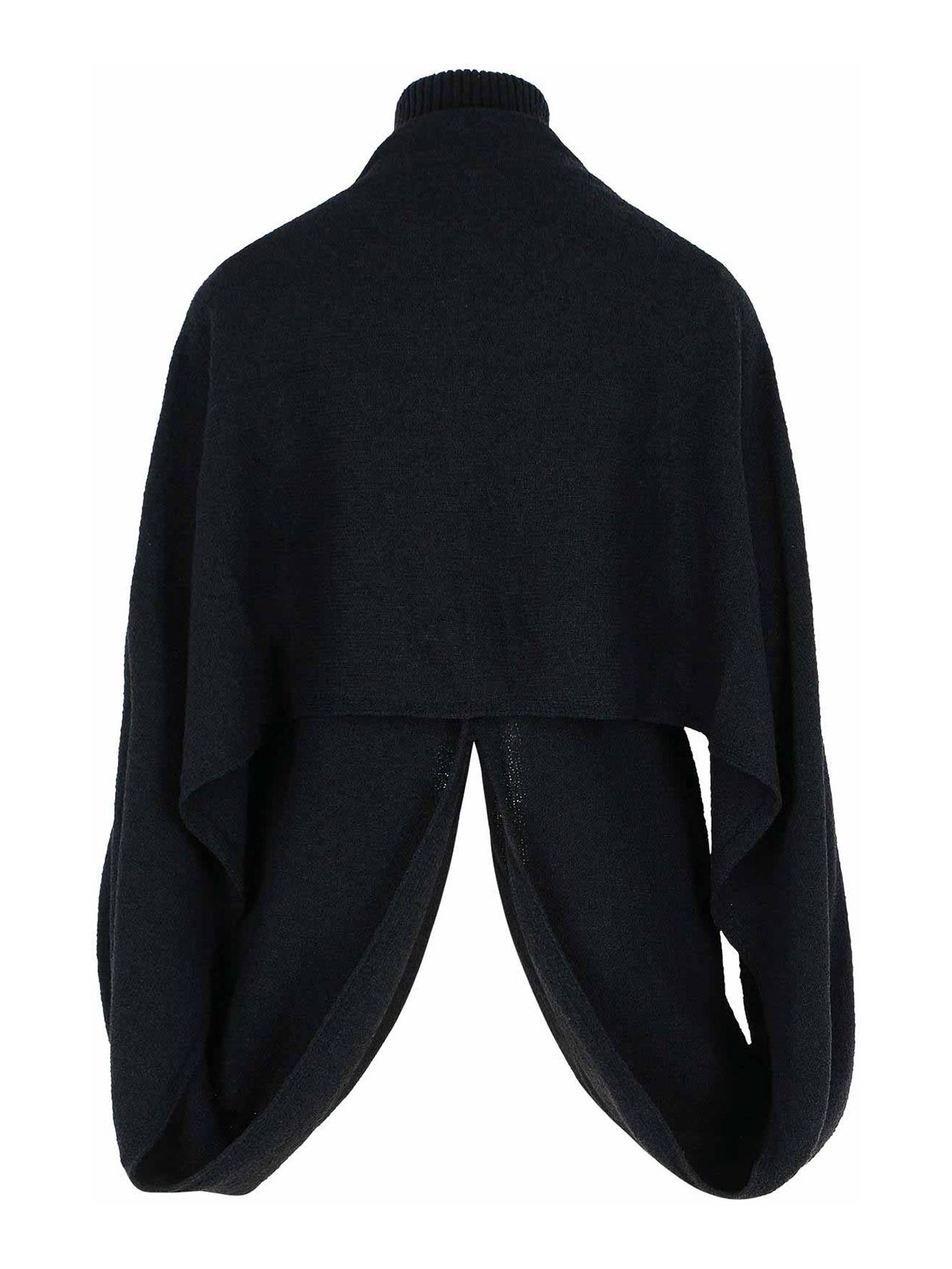 Sportmax Adepto Virgin Wool Blend High Neck Sweater In Black
