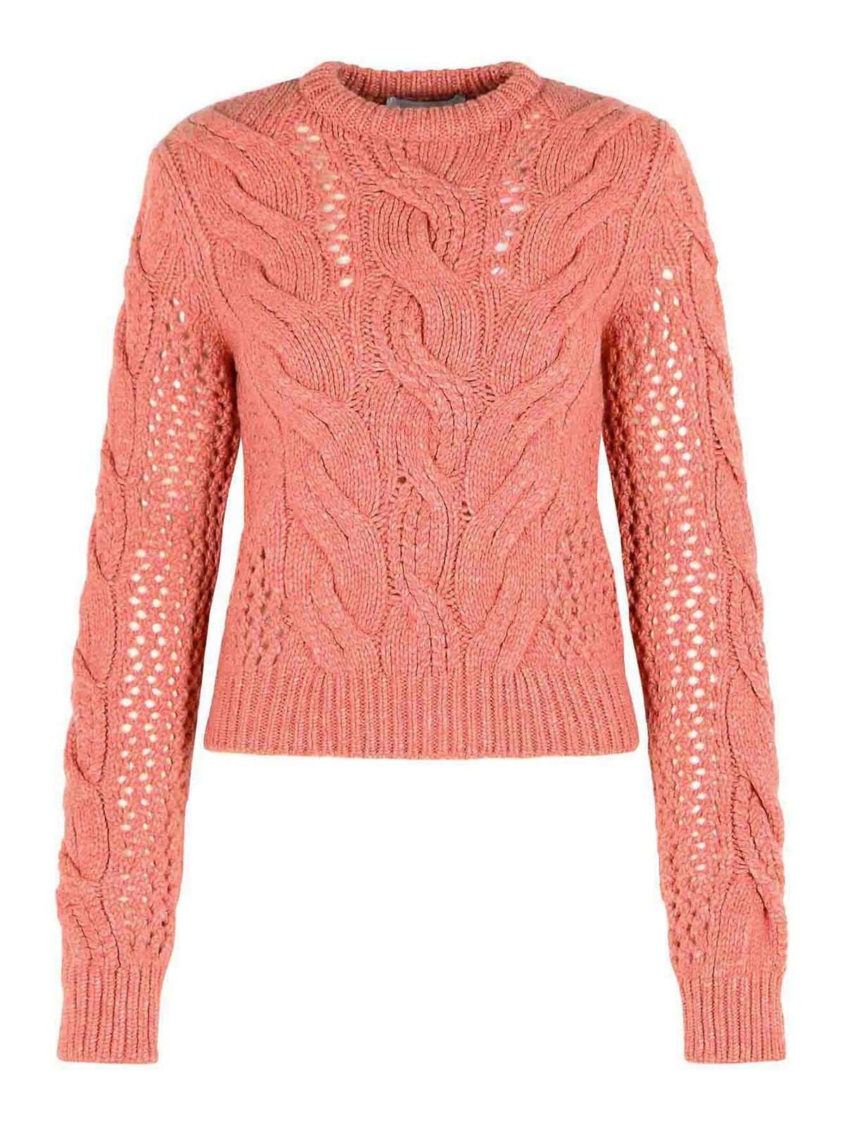Sportmax Radio Crewneck Sweater With Wool Blend Braids In Multi
