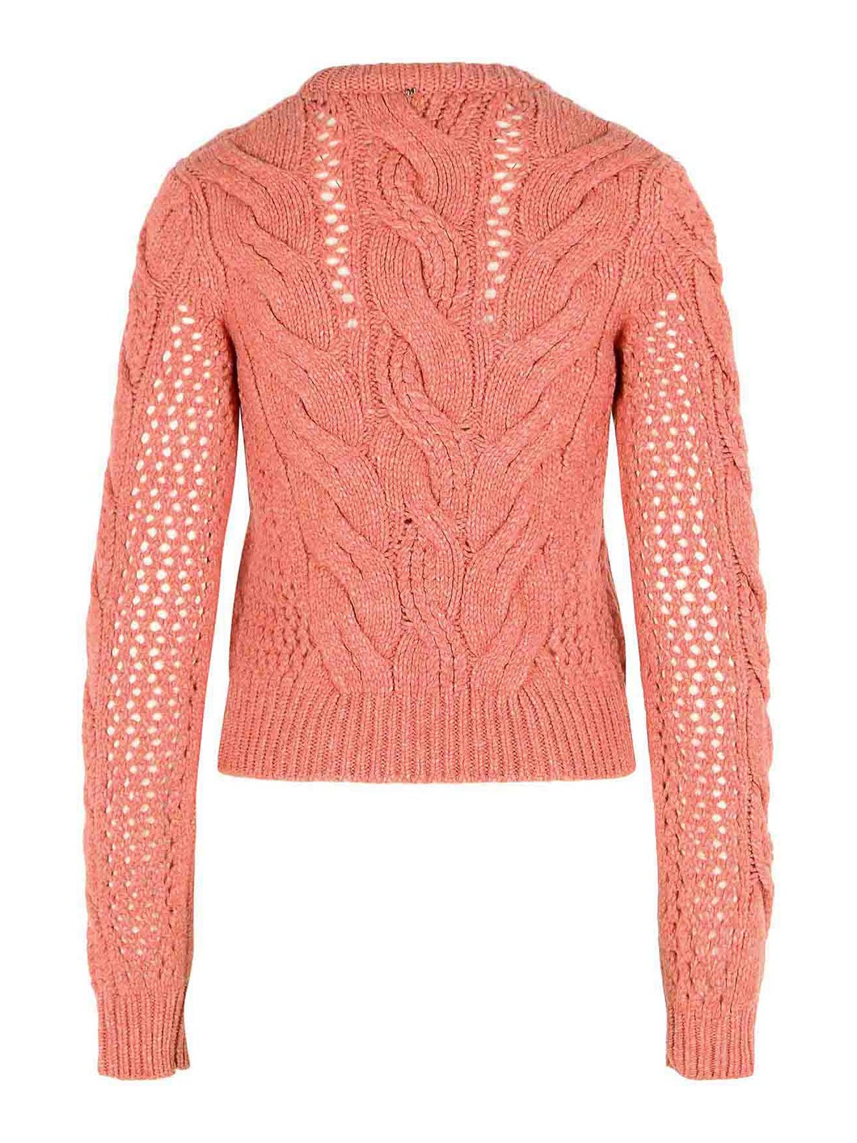 Sportmax Radio Crewneck Sweater With Wool Blend Braids In Multi