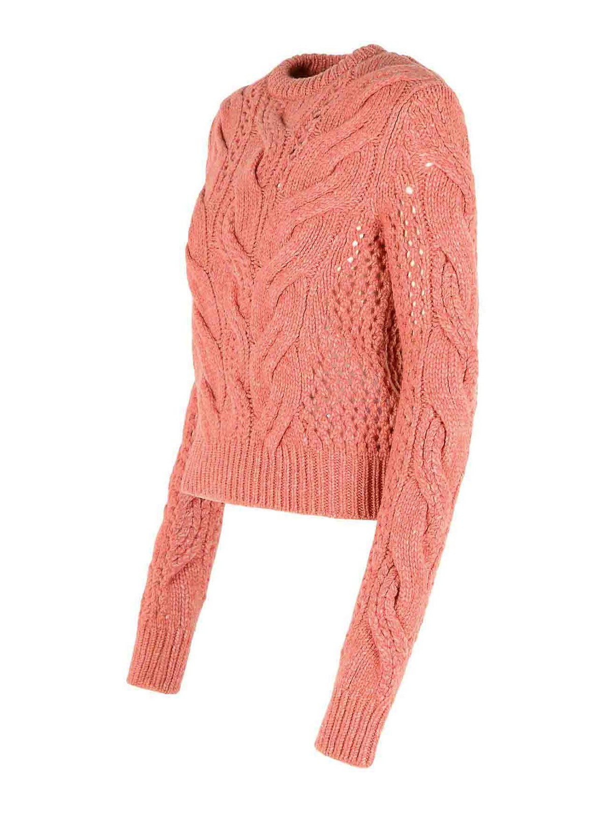 Sportmax Radio Crewneck Sweater With Wool Blend Braids In Multi