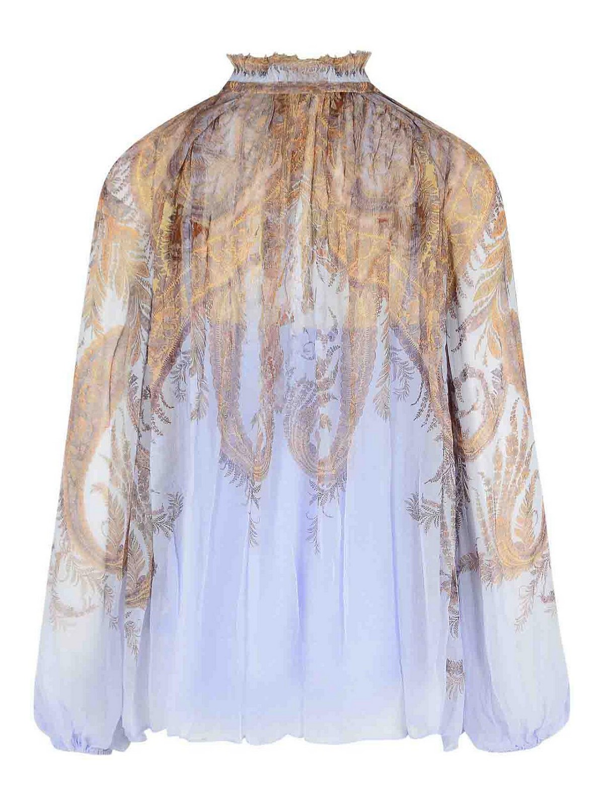 Zimmermann Lilac Viscose Blouse In Blue