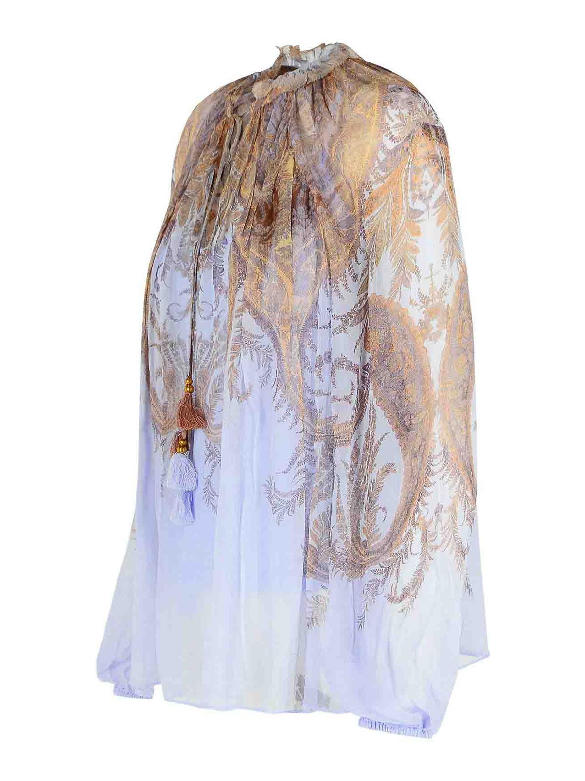 Zimmermann Lilac Viscose Blouse In Blue