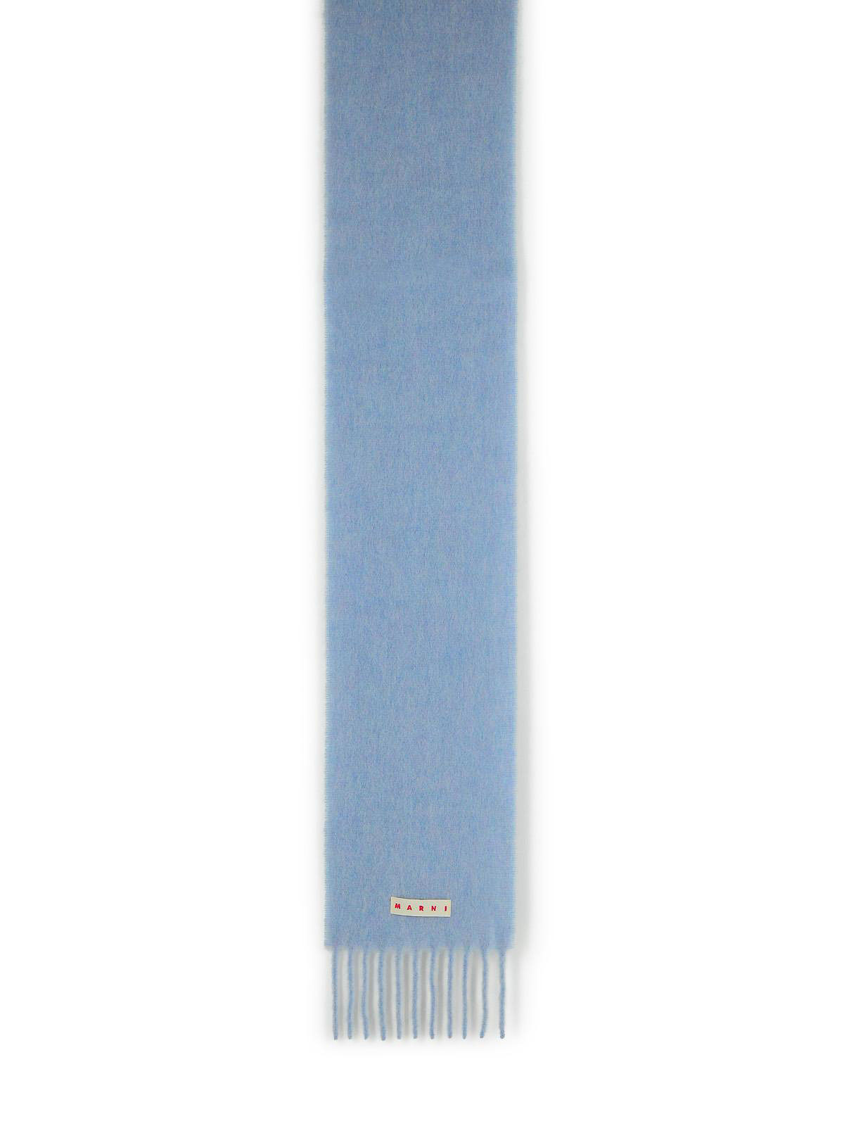 Marni Light Blue Alpaca Blend Scarf In Blue