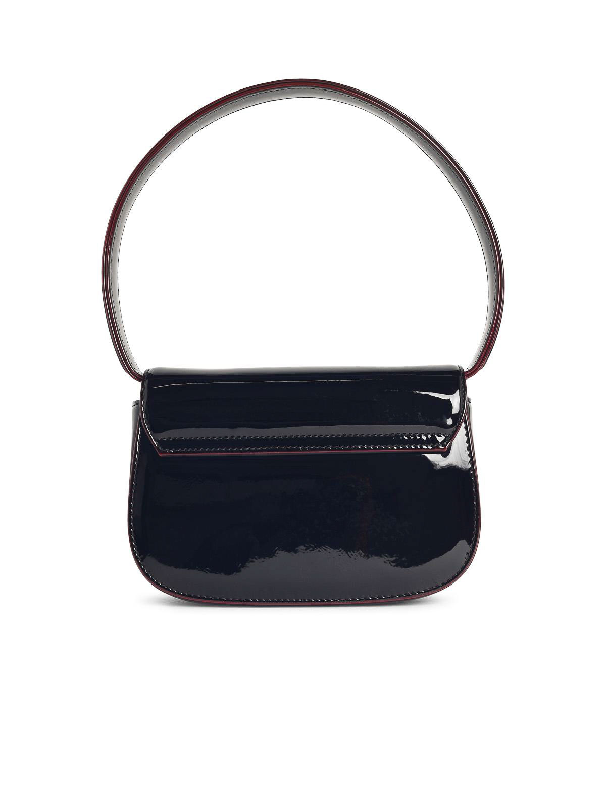 Diesel 1dr Burgundy Liquid Effect Polyurethane Bag In Brown