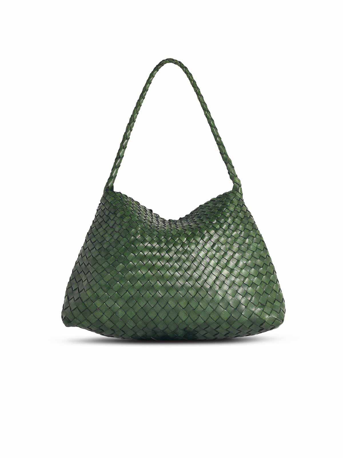 Dragon Diffusion Santa Maria Leaf Green Leather Bag In Green