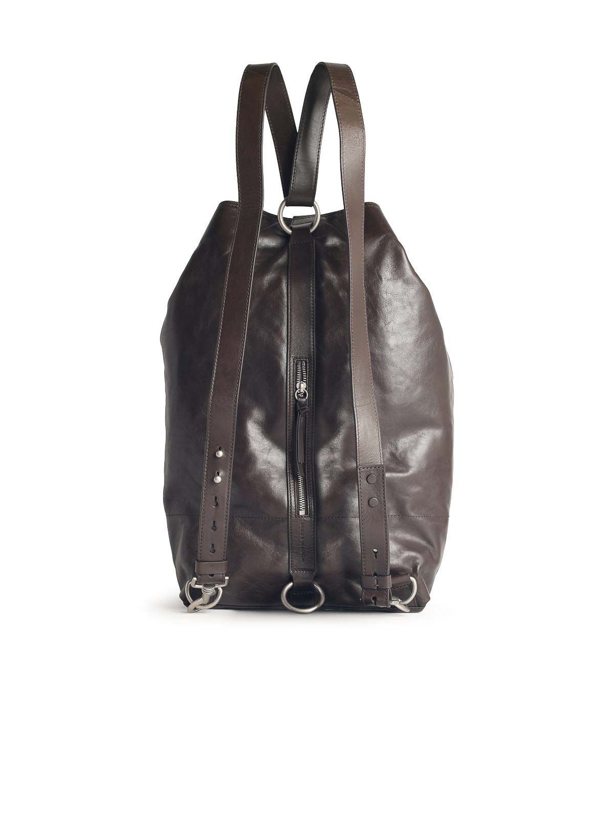 Dries Van Noten Brown Leather Backpack In Brown