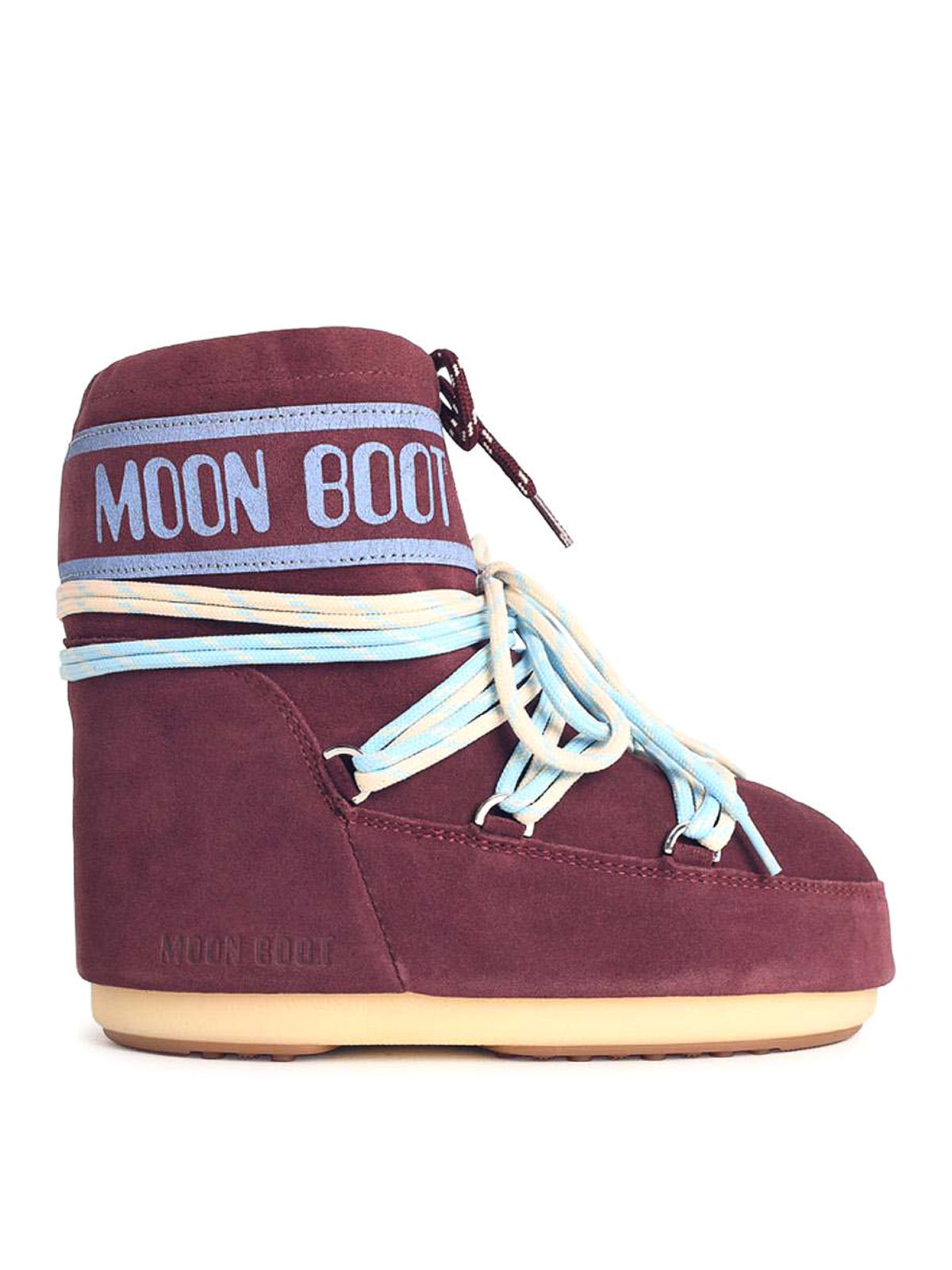 Moon Boot Plum Suede Icon Low Ankle Boots In Purple