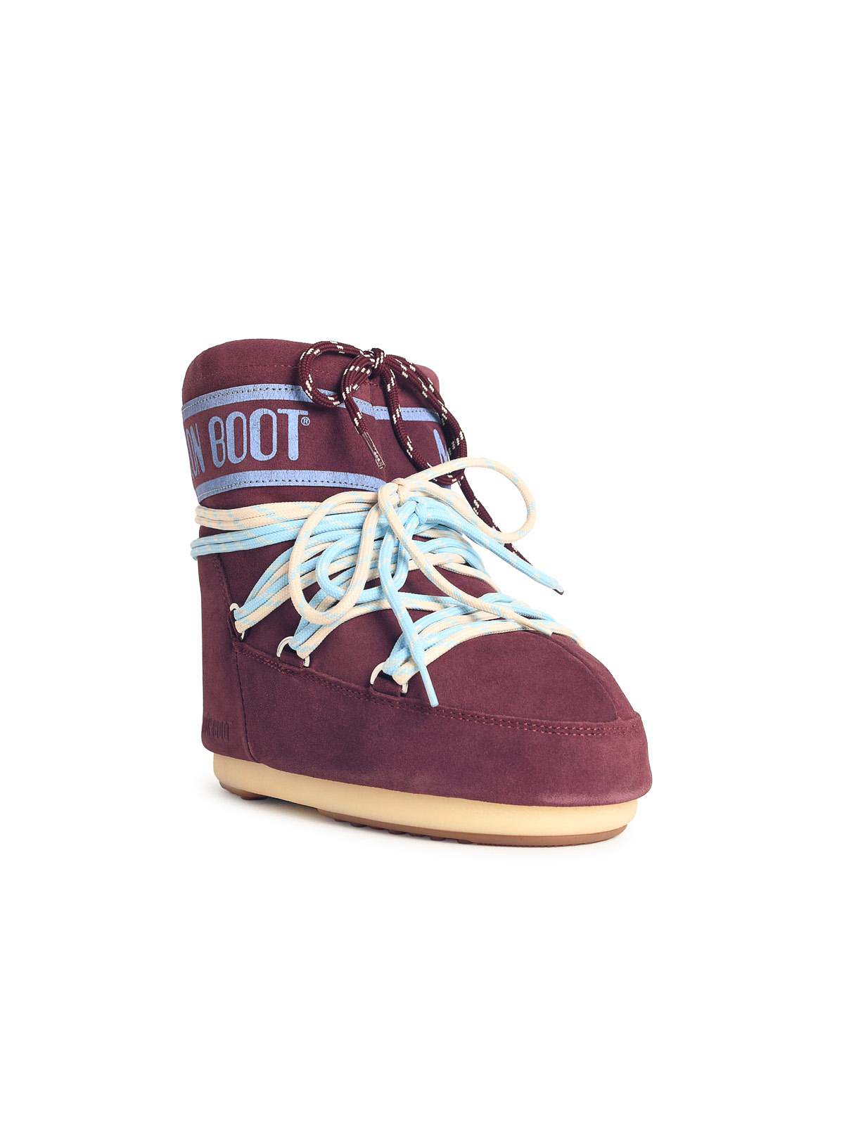Moon Boot Plum Suede Icon Low Ankle Boots In Purple