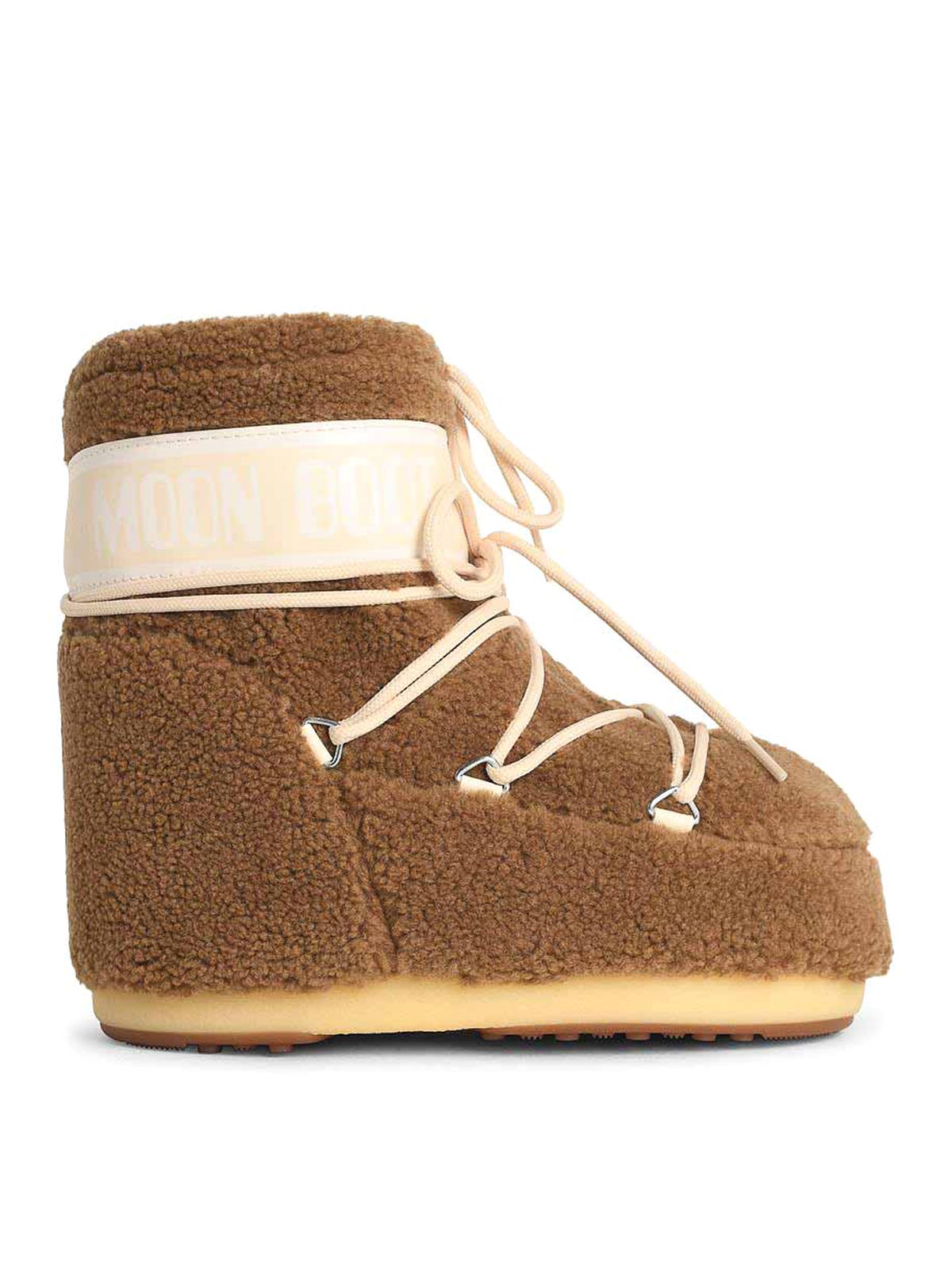 Moon Boot Camel Faux Fur Boot In Sand
