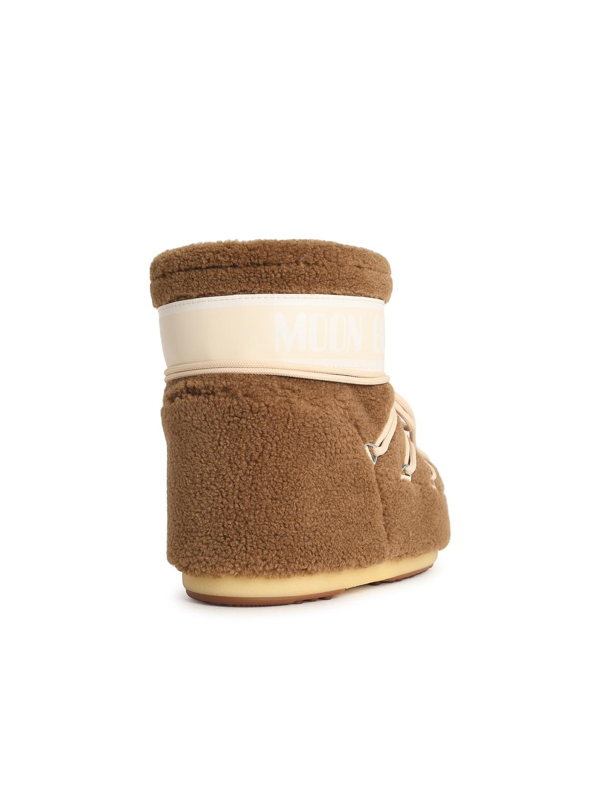 Moon Boot Camel Faux Fur Boot In Brown