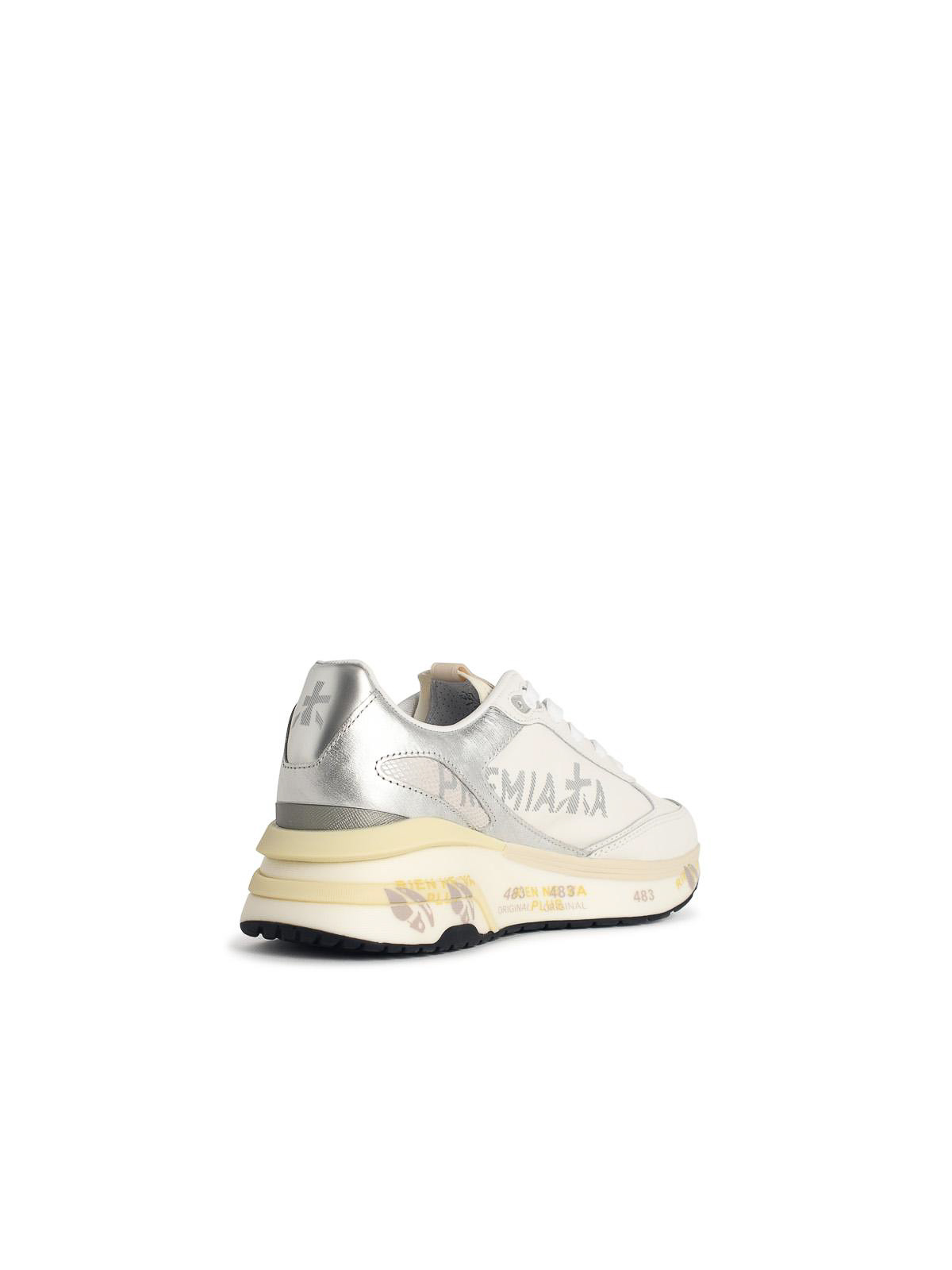 Premiata Moerund 7798 White Leather Blend Sneakers In White