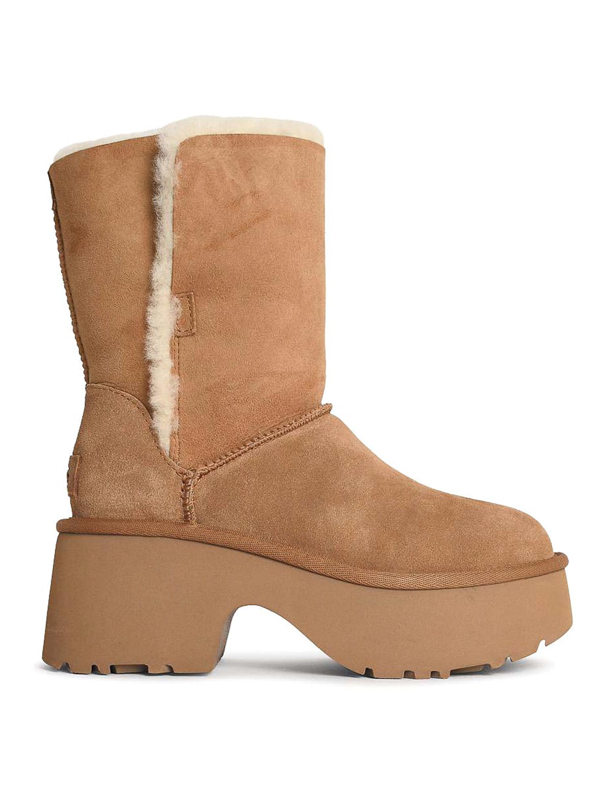 Ugg Classic Esmee Chestnut Sheepskin Boots In Sand