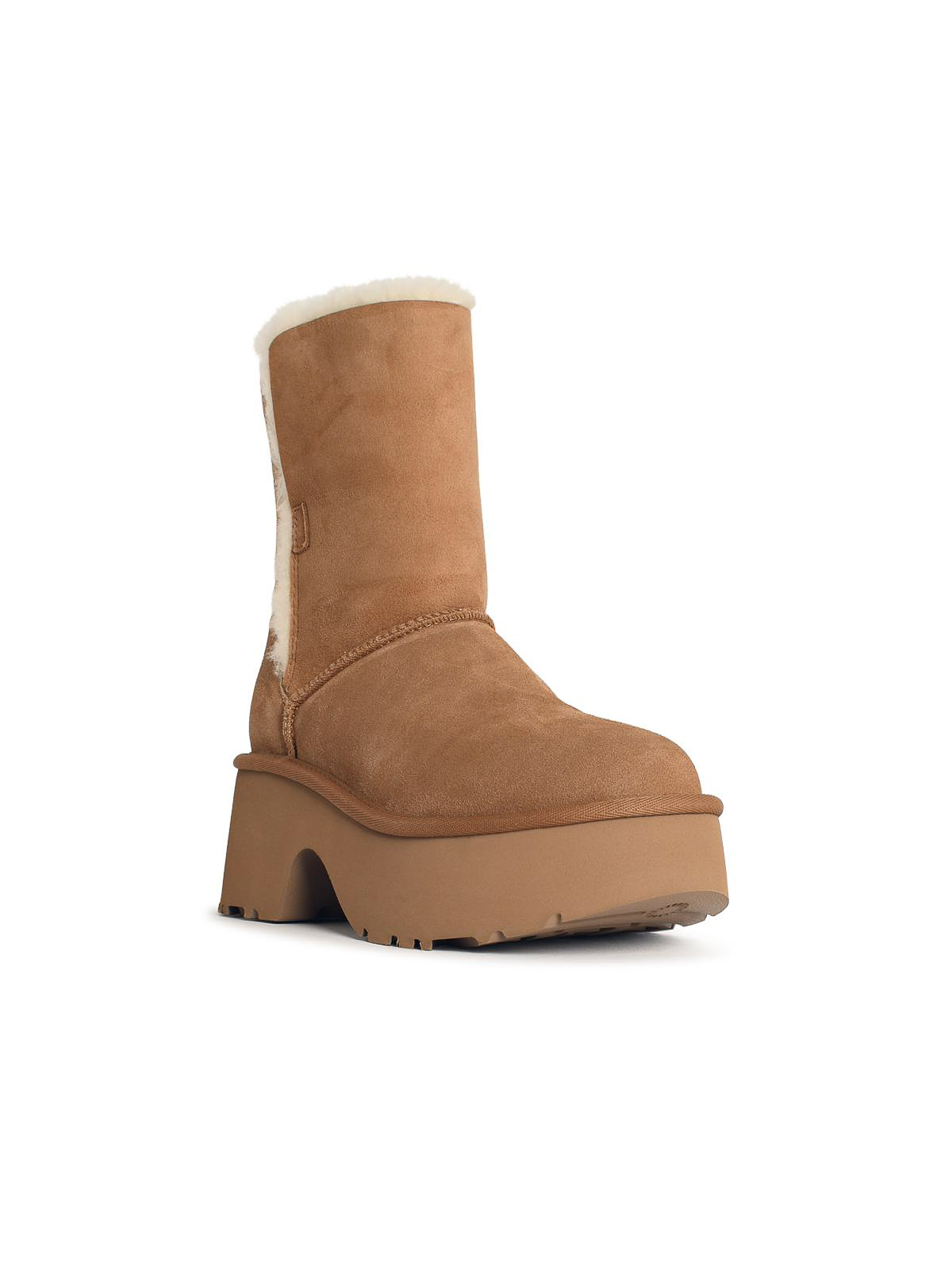 Ugg Classic Esmee Chestnut Sheepskin Boots In Sand