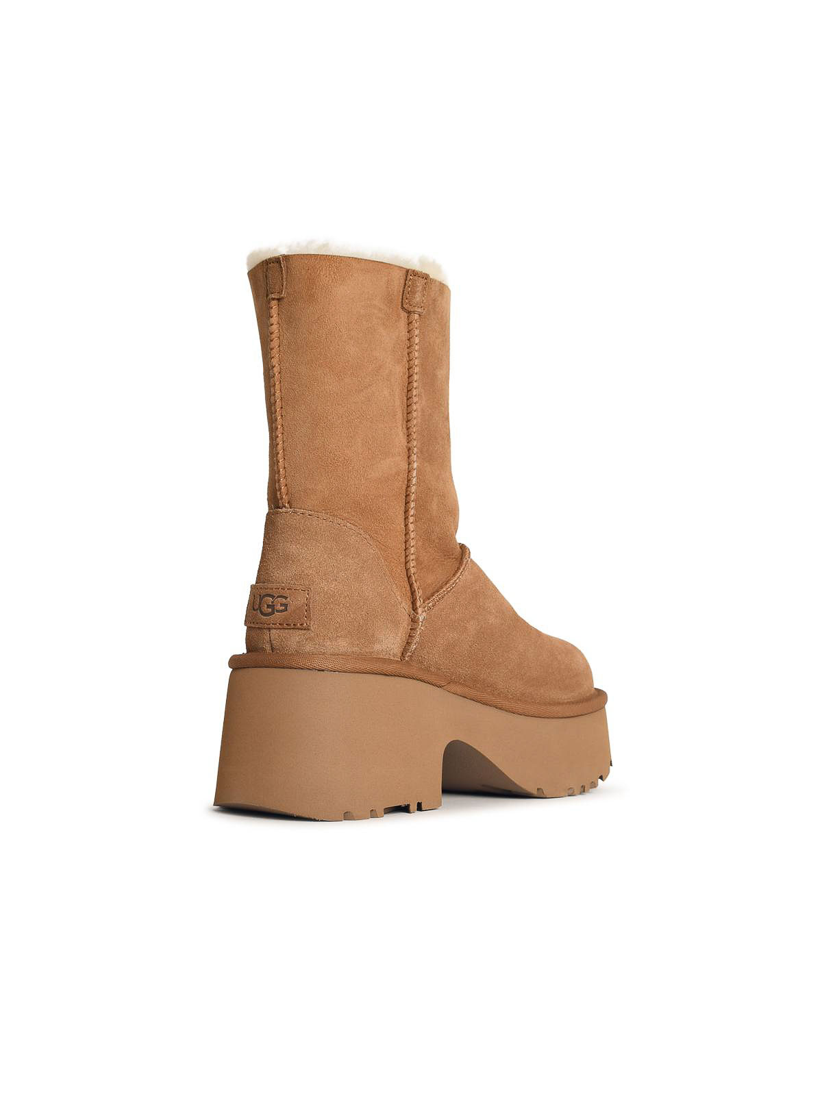 Ugg Classic Esmee Chestnut Sheepskin Boots In Sand